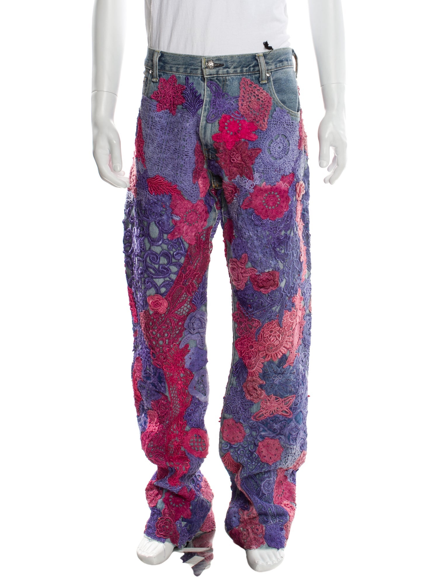 EARTHLING VIP StraightLeg Jeans Purple, 12" Rise Jeans, Clothing