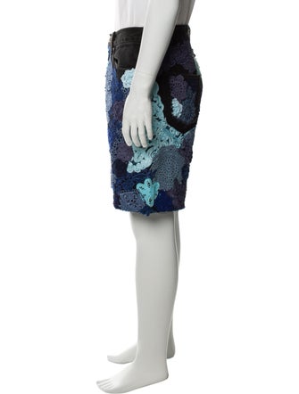 EARTHLING VIP Floral Print Knee-Length Shorts