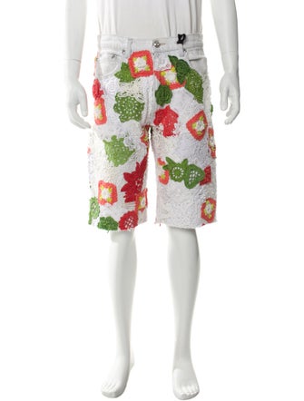 EARTHLING VIP Floral Print Flat Front Shorts