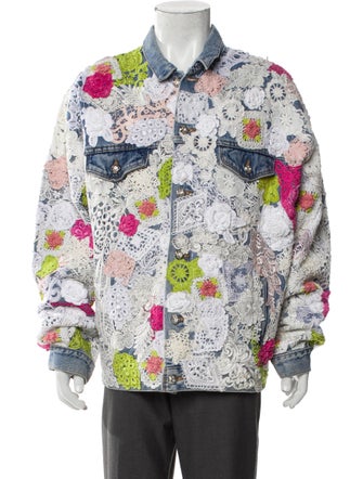 EARTHLING VIP Floral Print Trucker Jacket