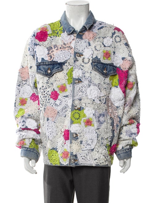EARTHLING VIP Floral Print Trucker Jacket