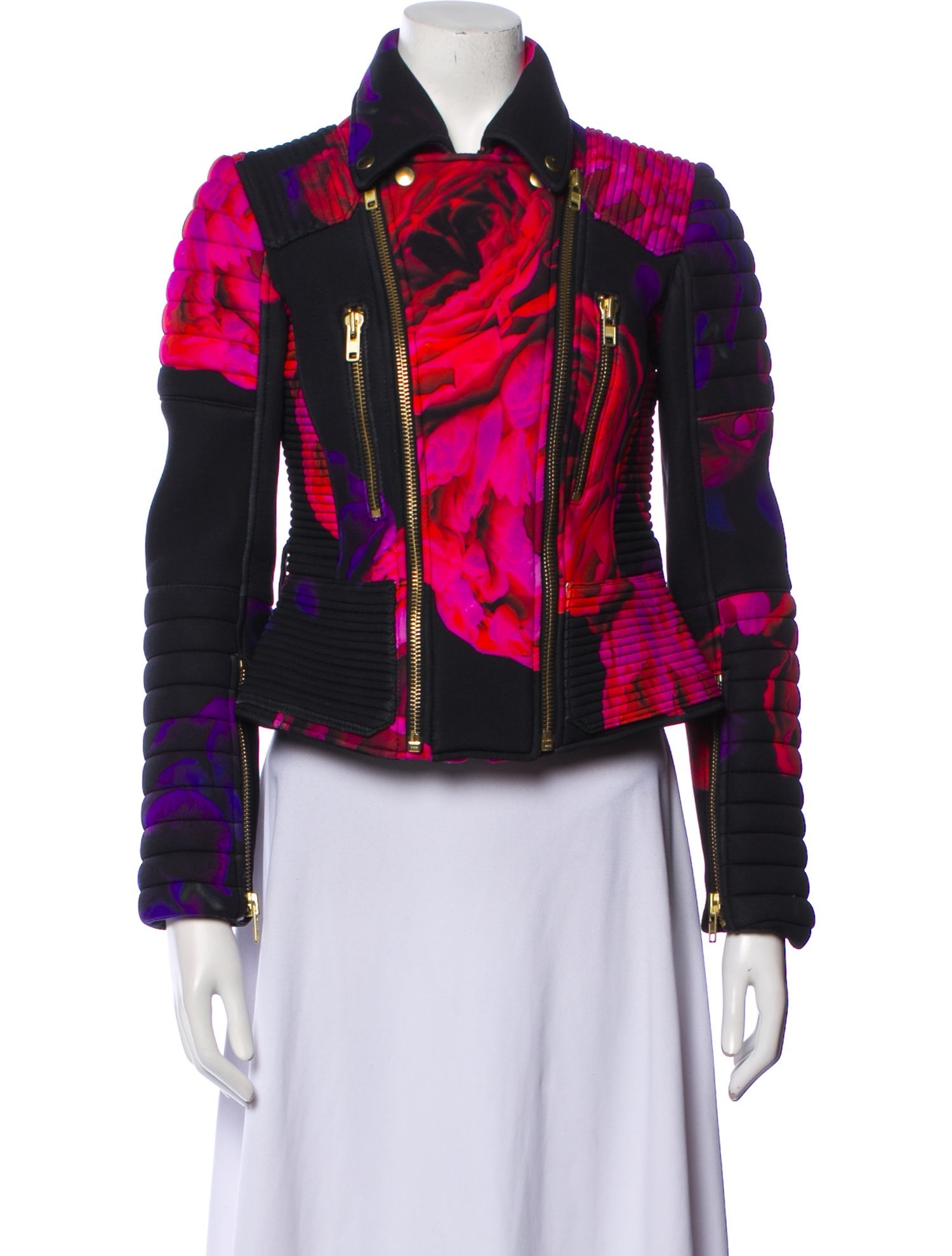 Katie Eary Printed Biker Jacket