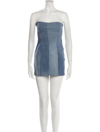 EB DENIM Strapless Mini Dress
