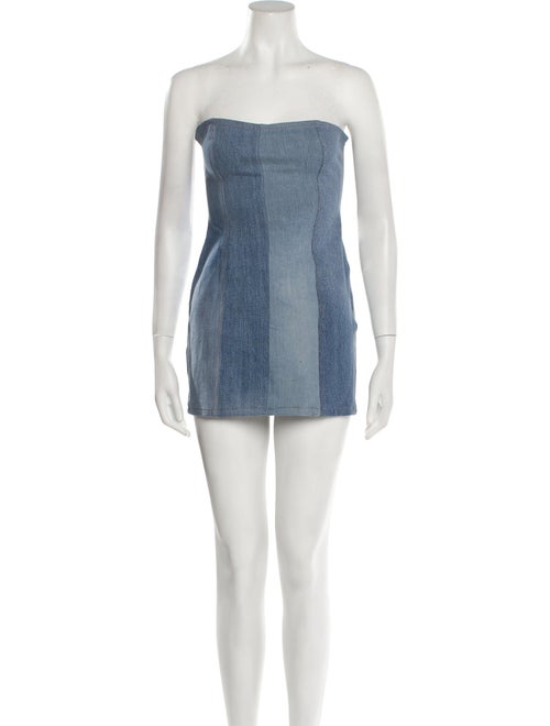 EB DENIM Strapless Mini Dress
