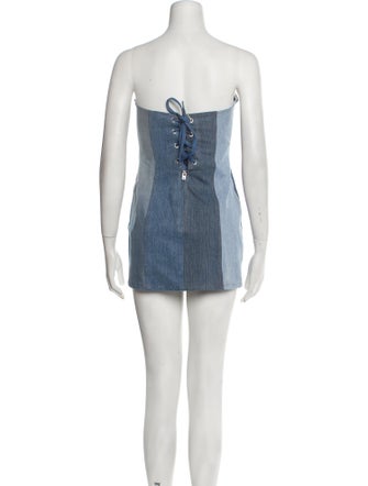 EB DENIM Strapless Mini Dress