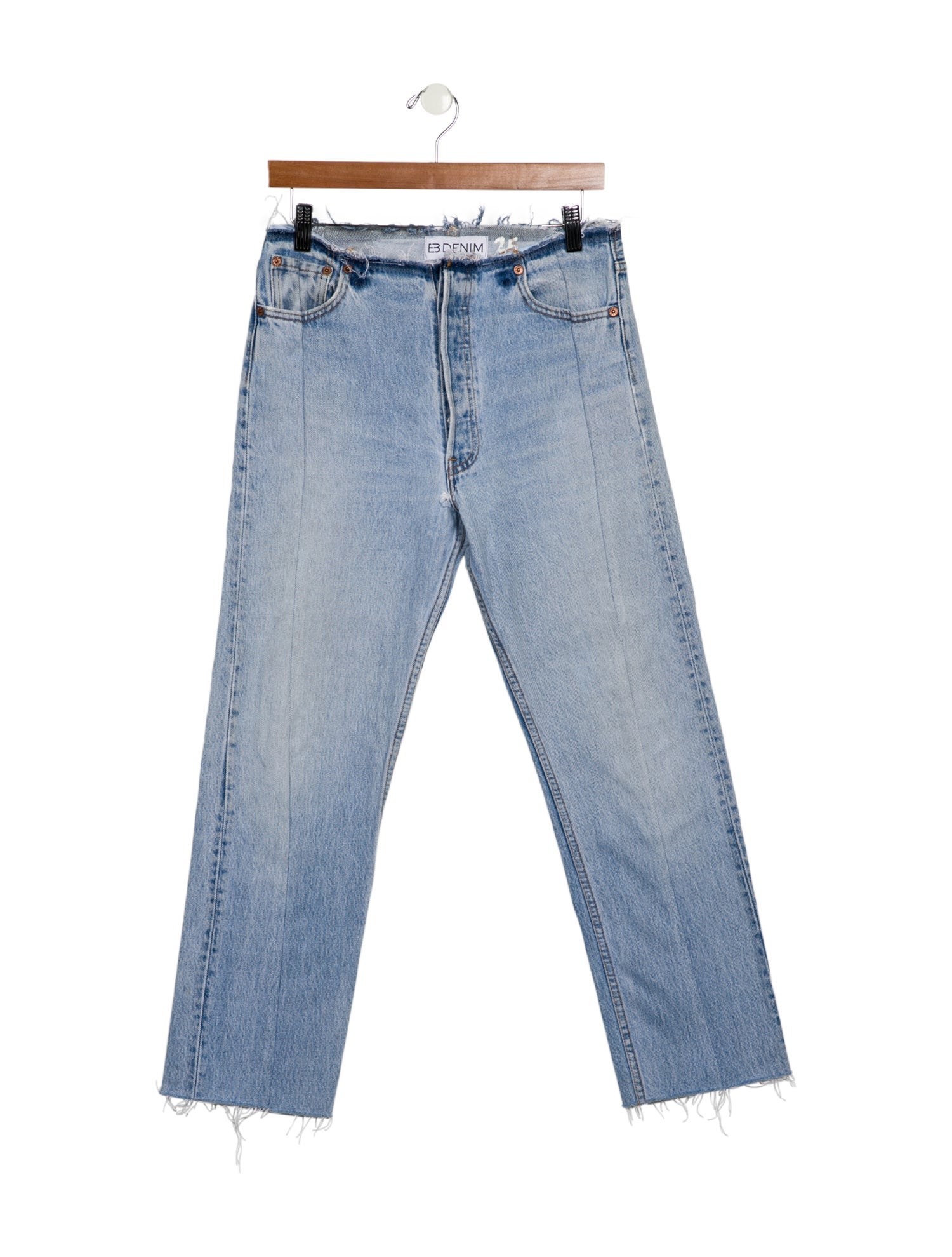 EB DENIM Mid-Rise Straight Leg Jeans