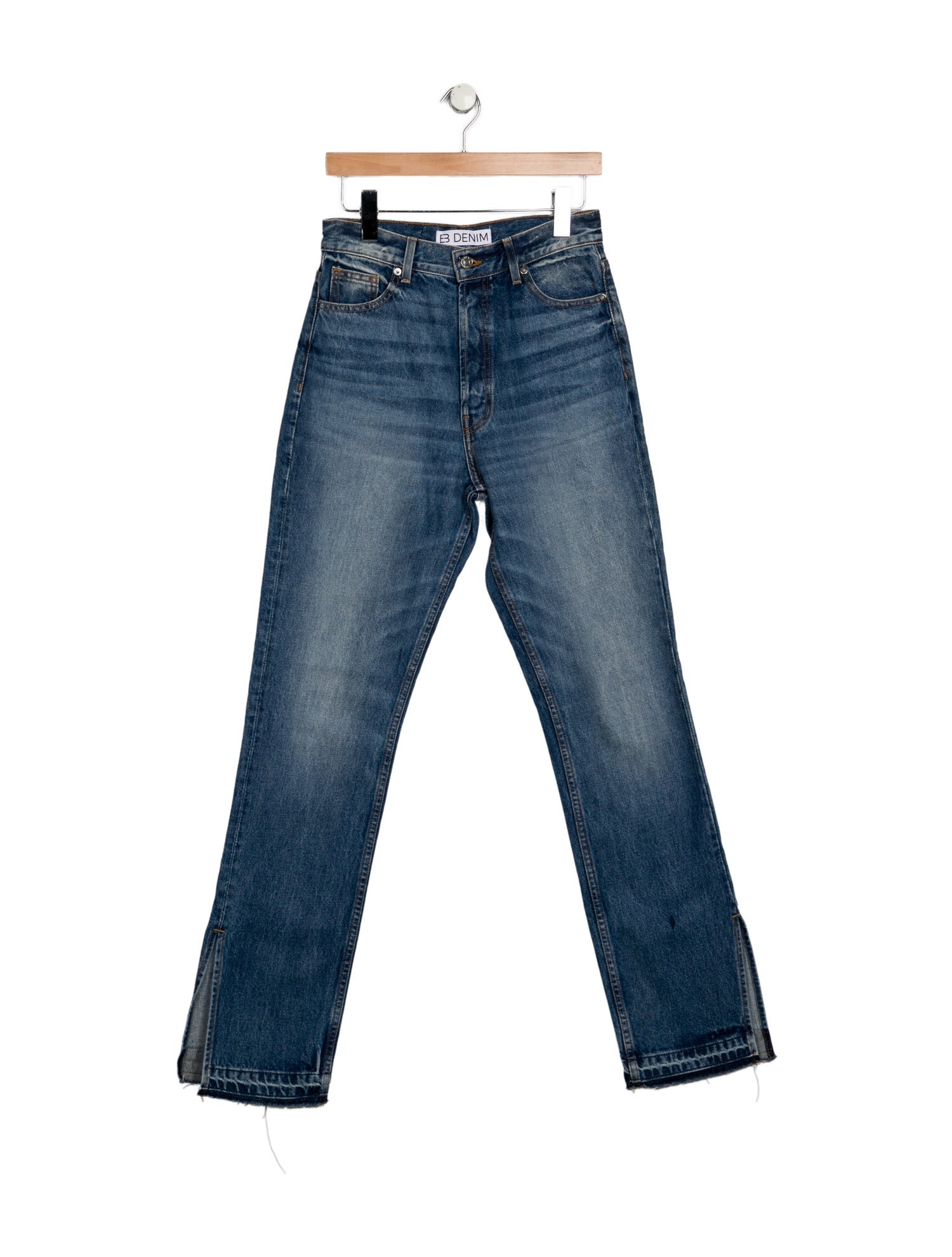 趣味 The real basic Denime EB DENIM Mid-Rise Wide Leg Jeans - Blue, 10.75