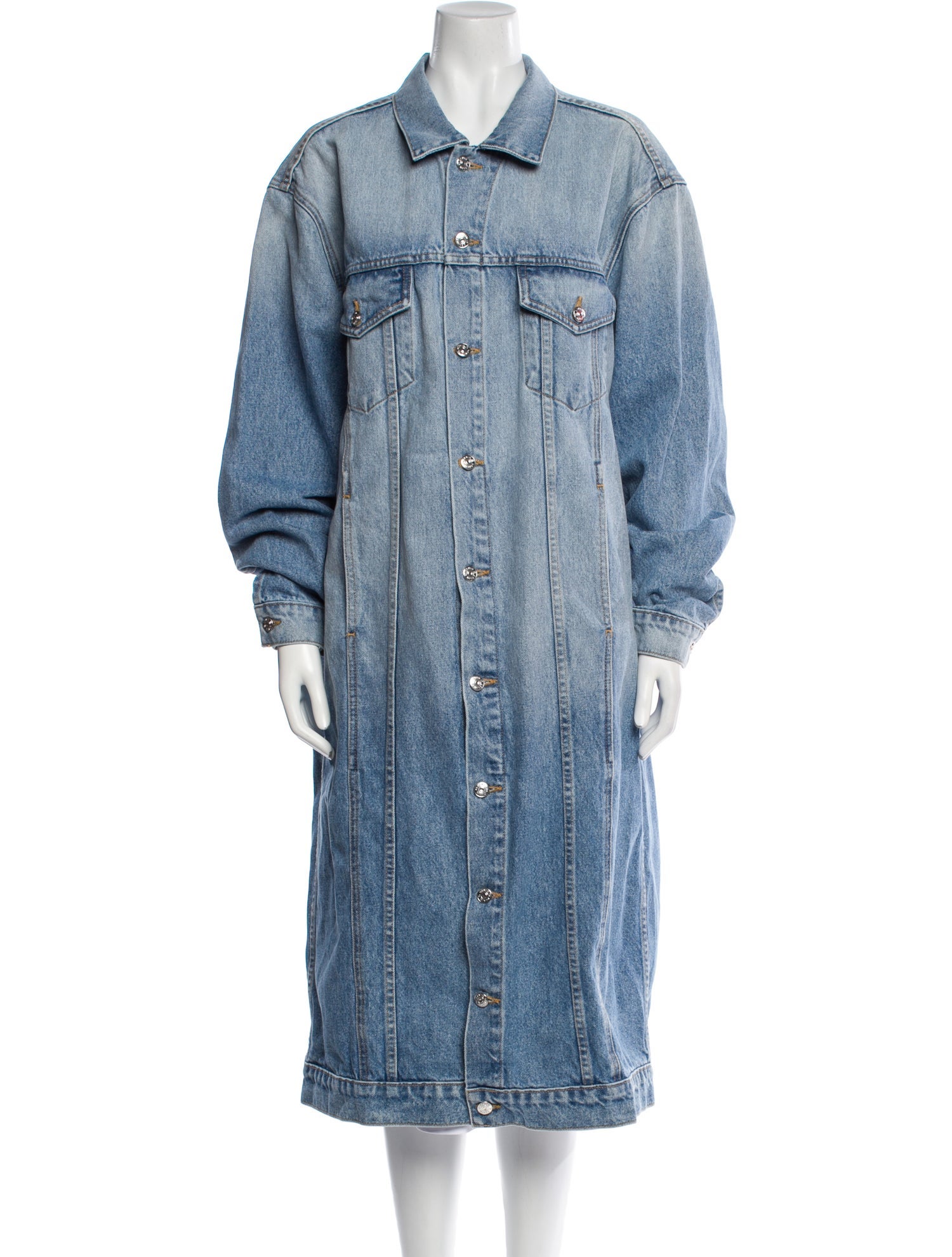 EB DENIM Plaid Print Trench Coat