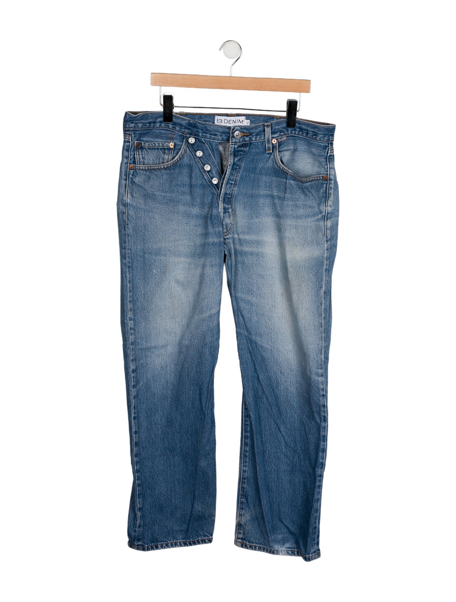 EB DENIM Mid-Rise Straight Leg Jeans