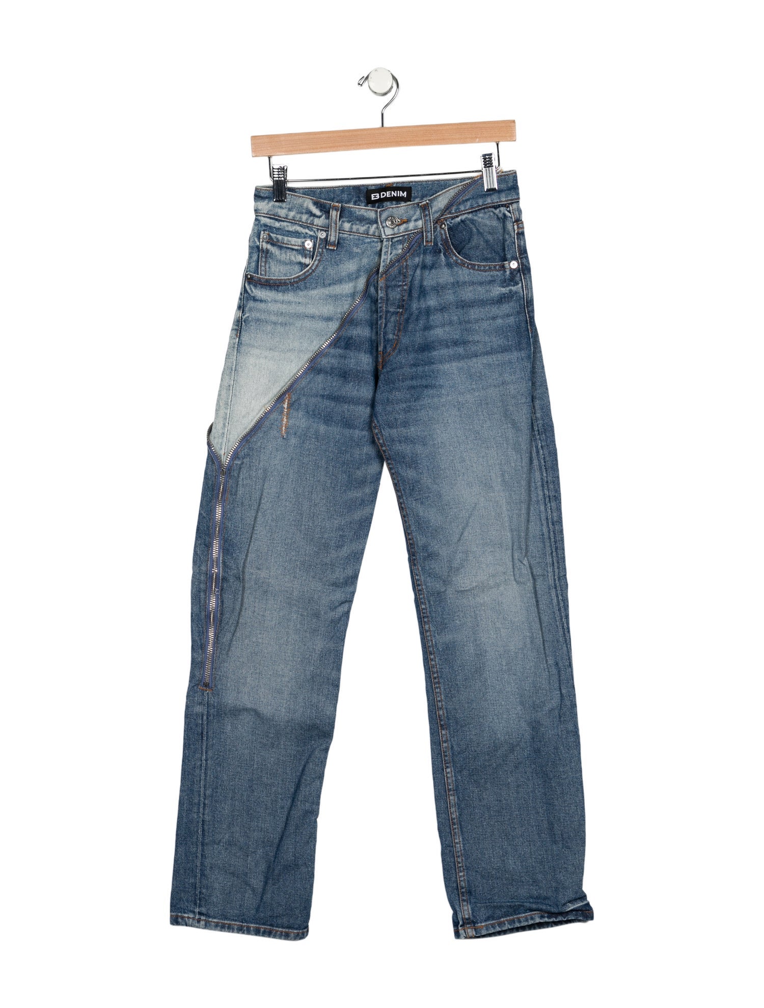 EB DENIM Mid-Rise Straight Leg Jeans