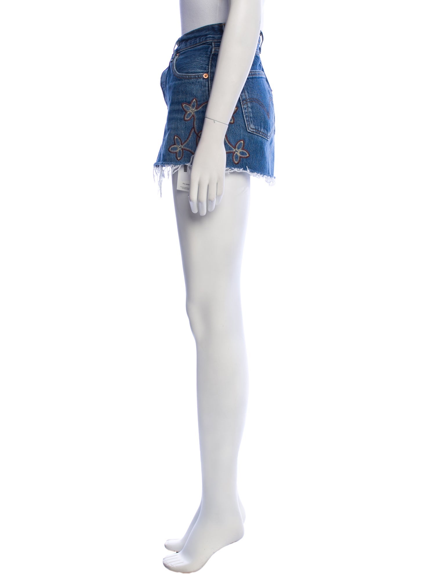 EB DENIM Embroidered Accent Mini Skirt