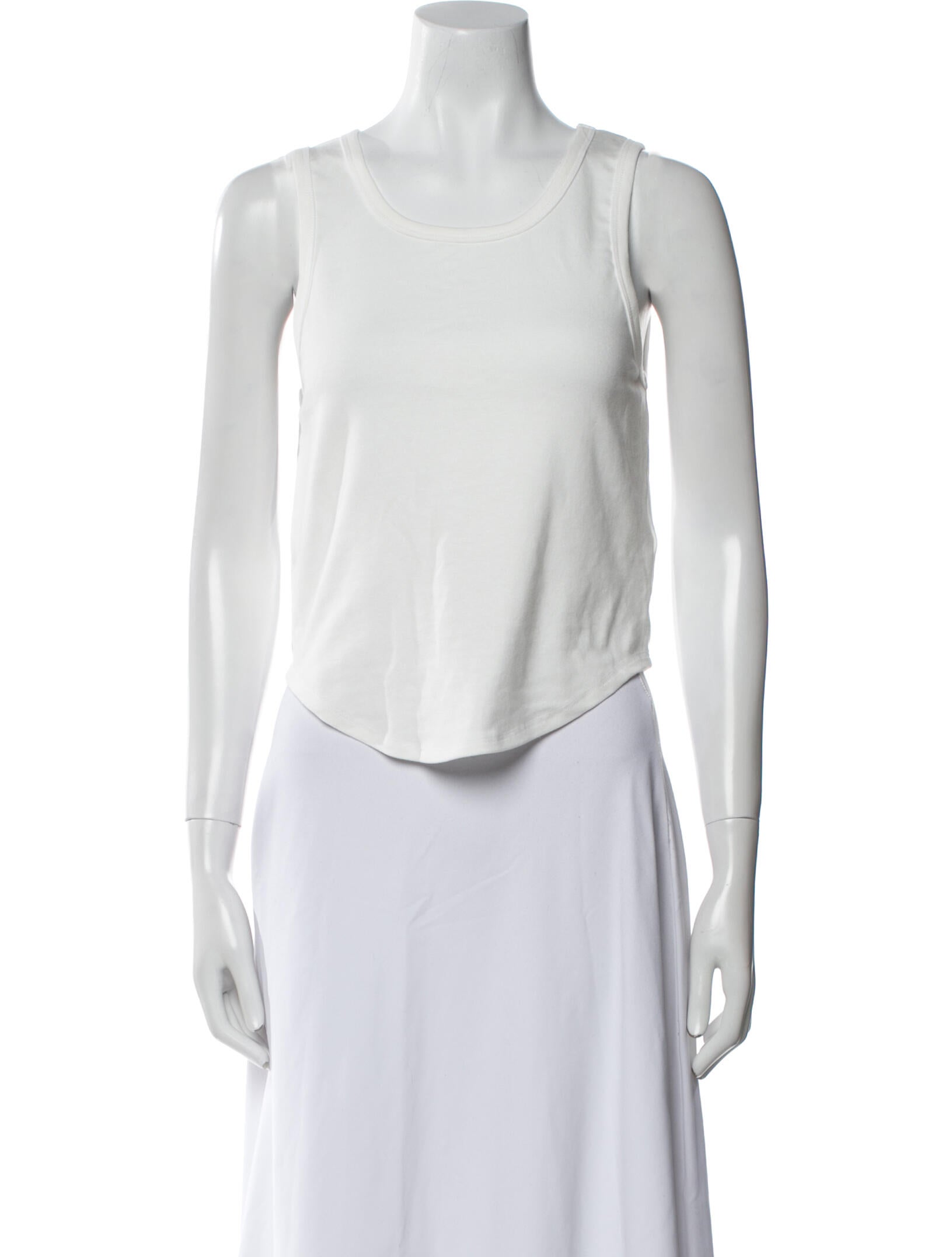 EB DENIM Scoop Neck Sleeveless Crop Top