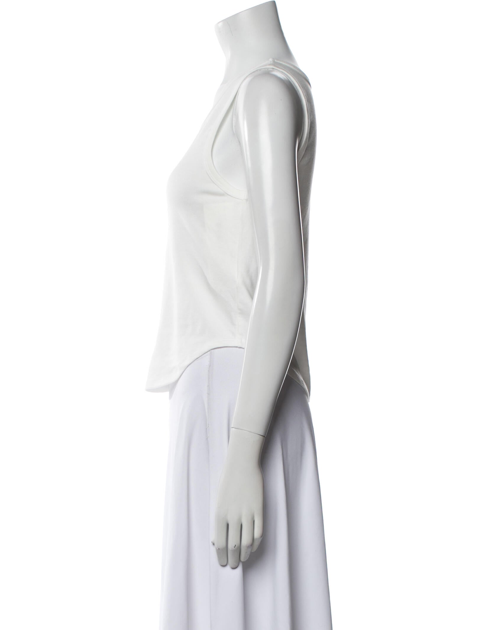 EB DENIM Scoop Neck Sleeveless Crop Top