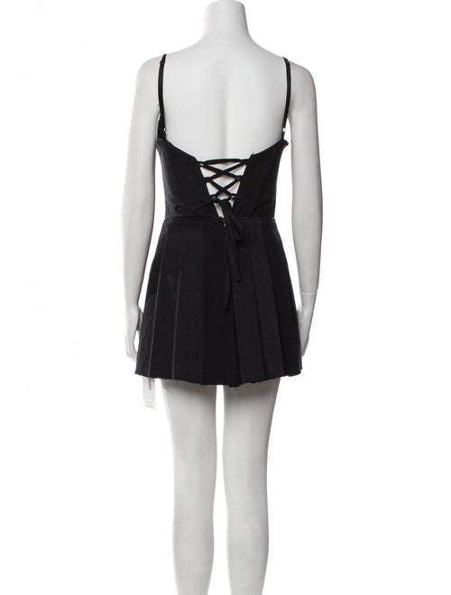 EB DENIM Square Neckline Mini Dress