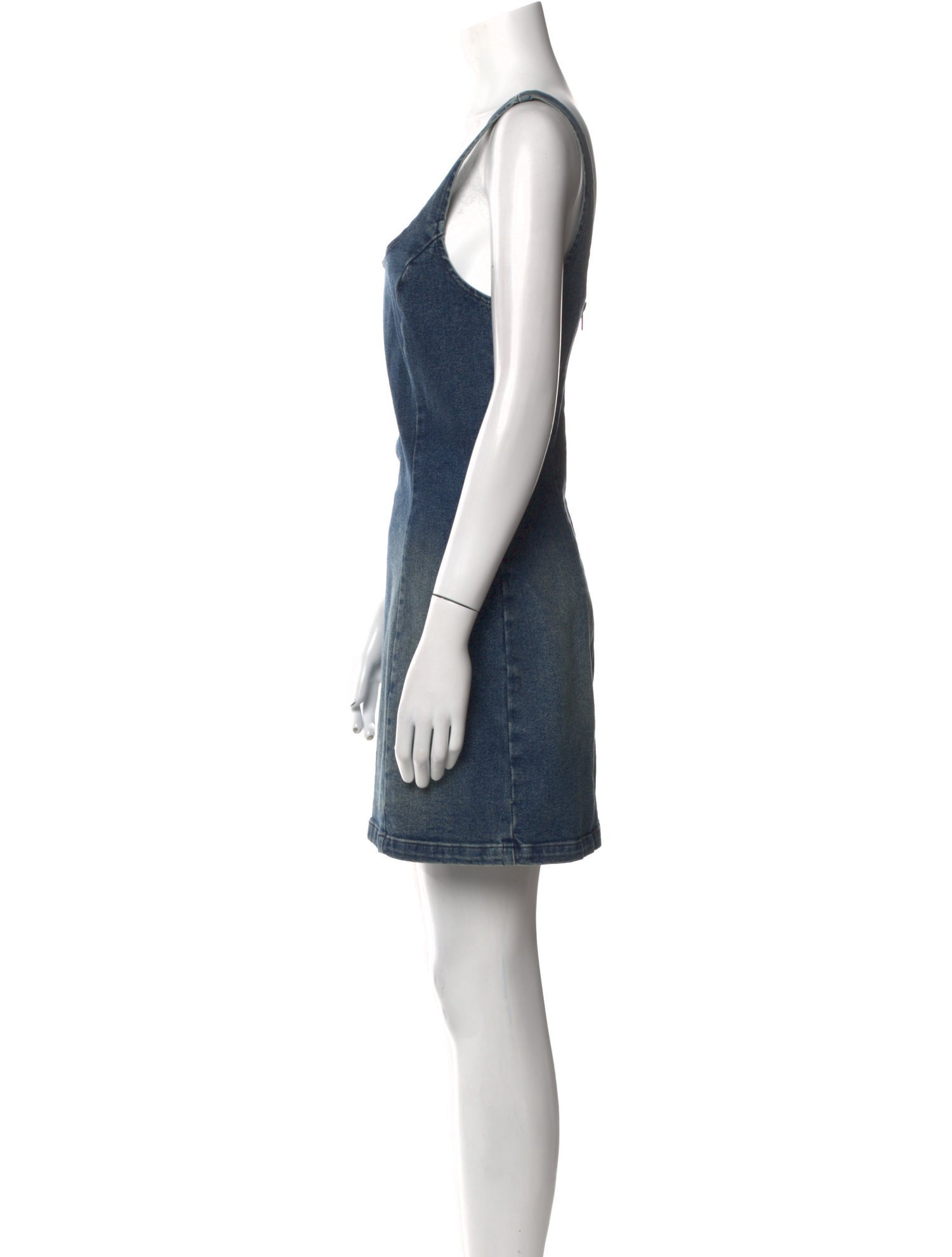 EB DENIM Square Neckline Mini Dress