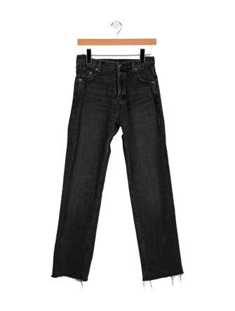 EB DENIM Low-Rise Straight Leg Jeans
