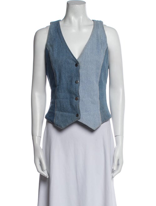 EB DENIM V-Neck Sleeveless Crop Top