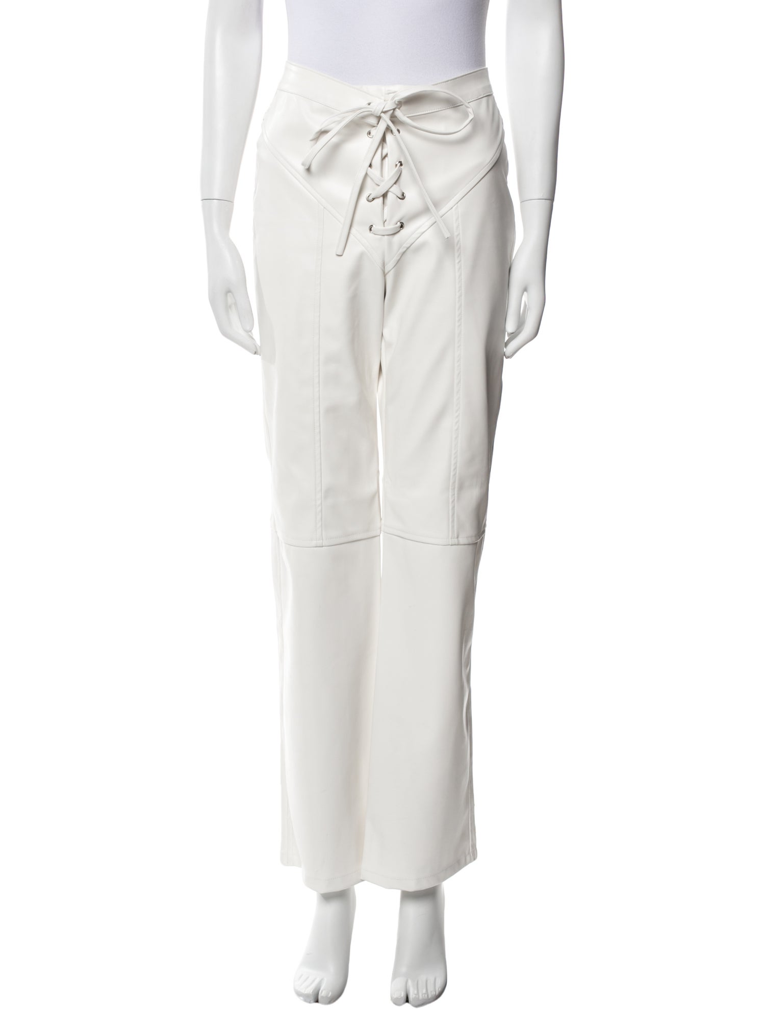 EB DENIM Leather Wide Leg Pants