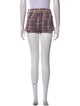 EB DENIM Plaid Print Mini Shorts