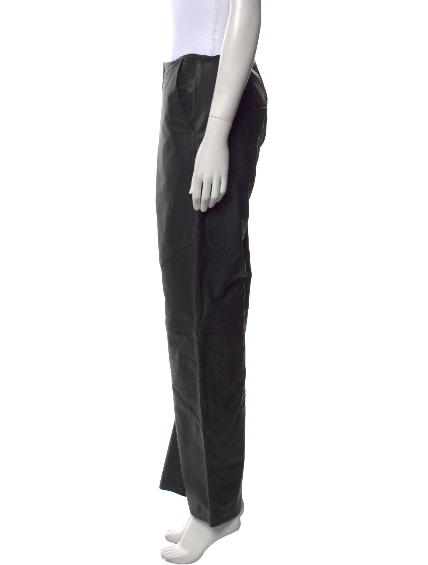 EB DENIM Leather Wide Leg Pants