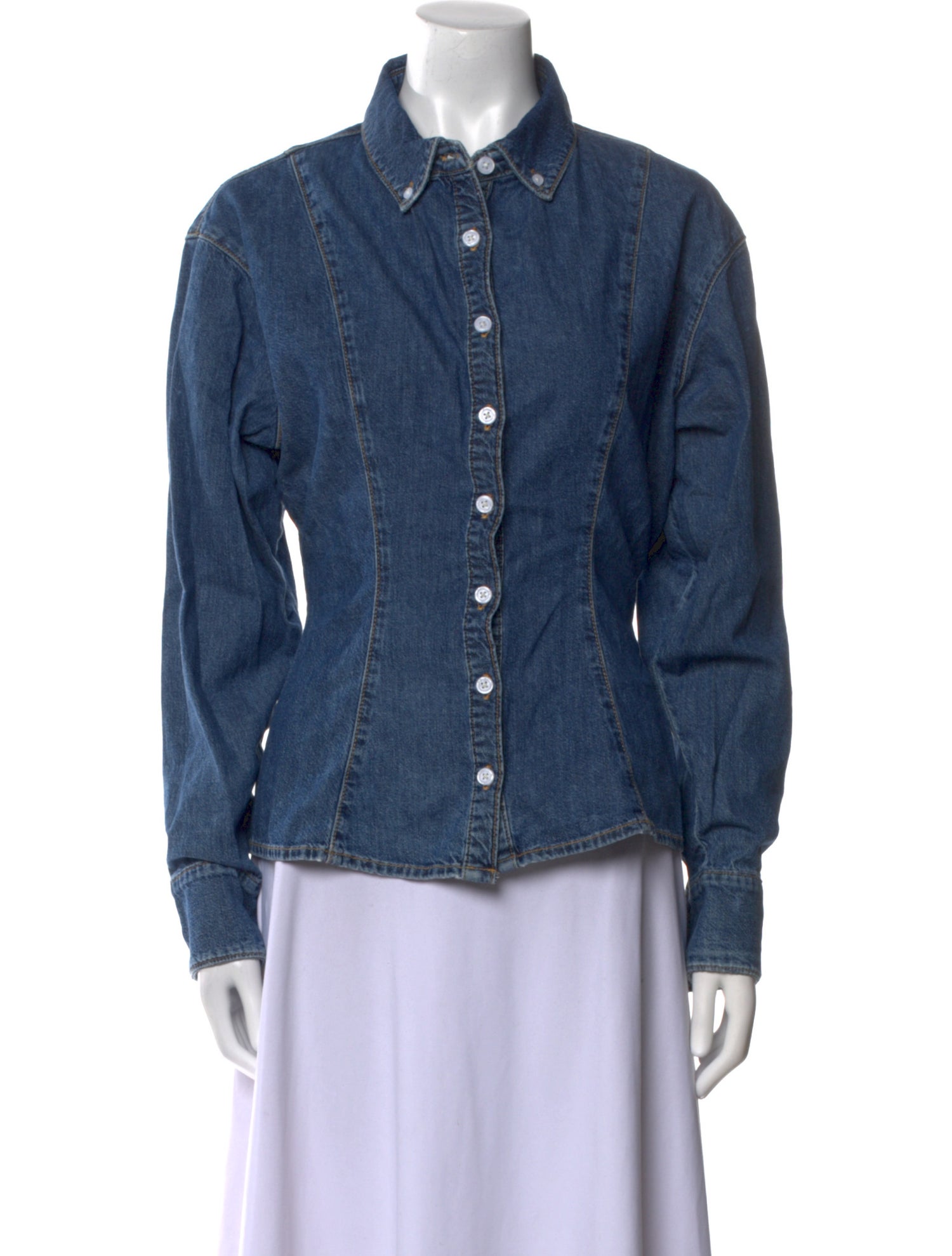 EB DENIM Long Sleeve Button-Up Top w/ Tags