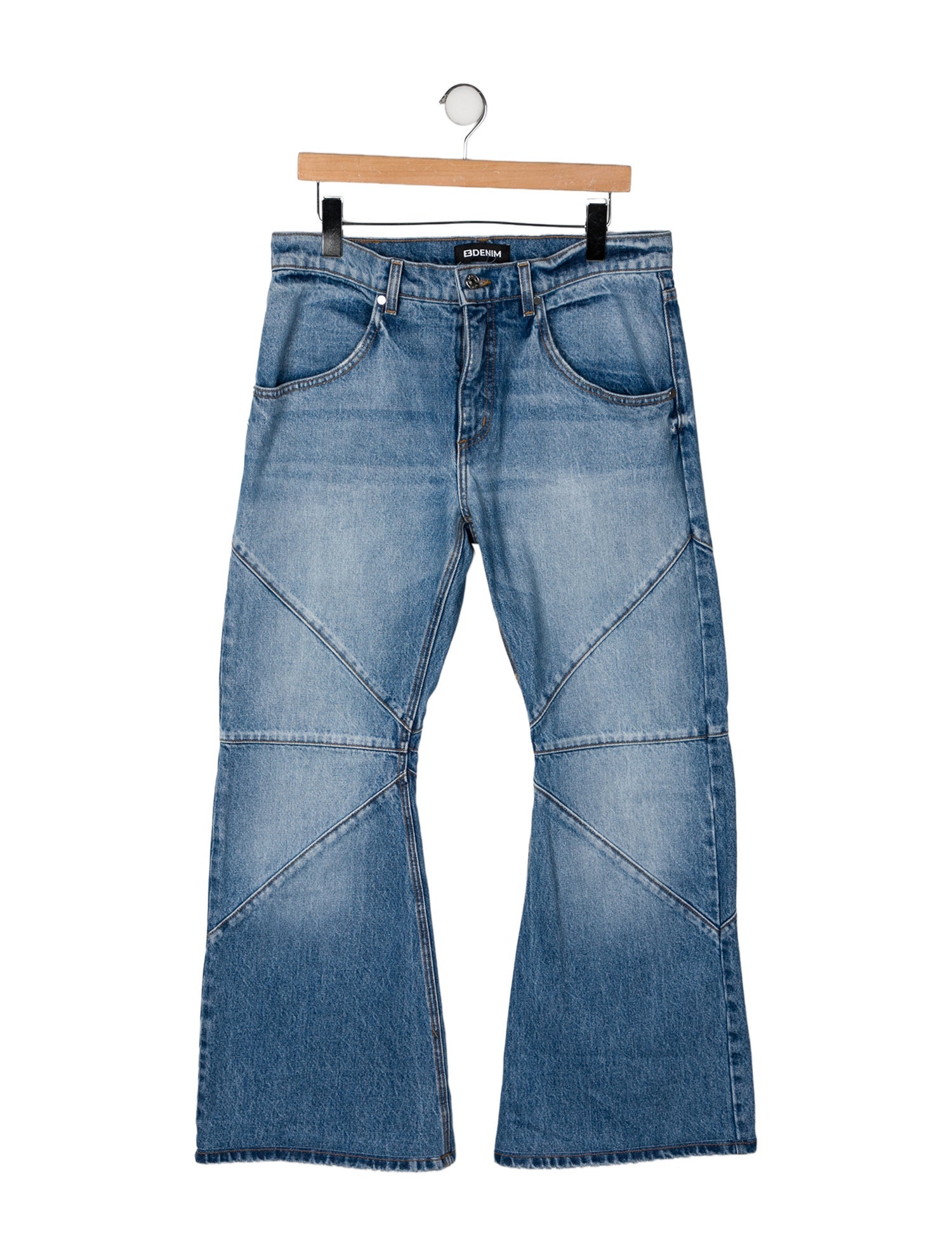 EB DENIM Mid-Rise Wide Leg Jeans