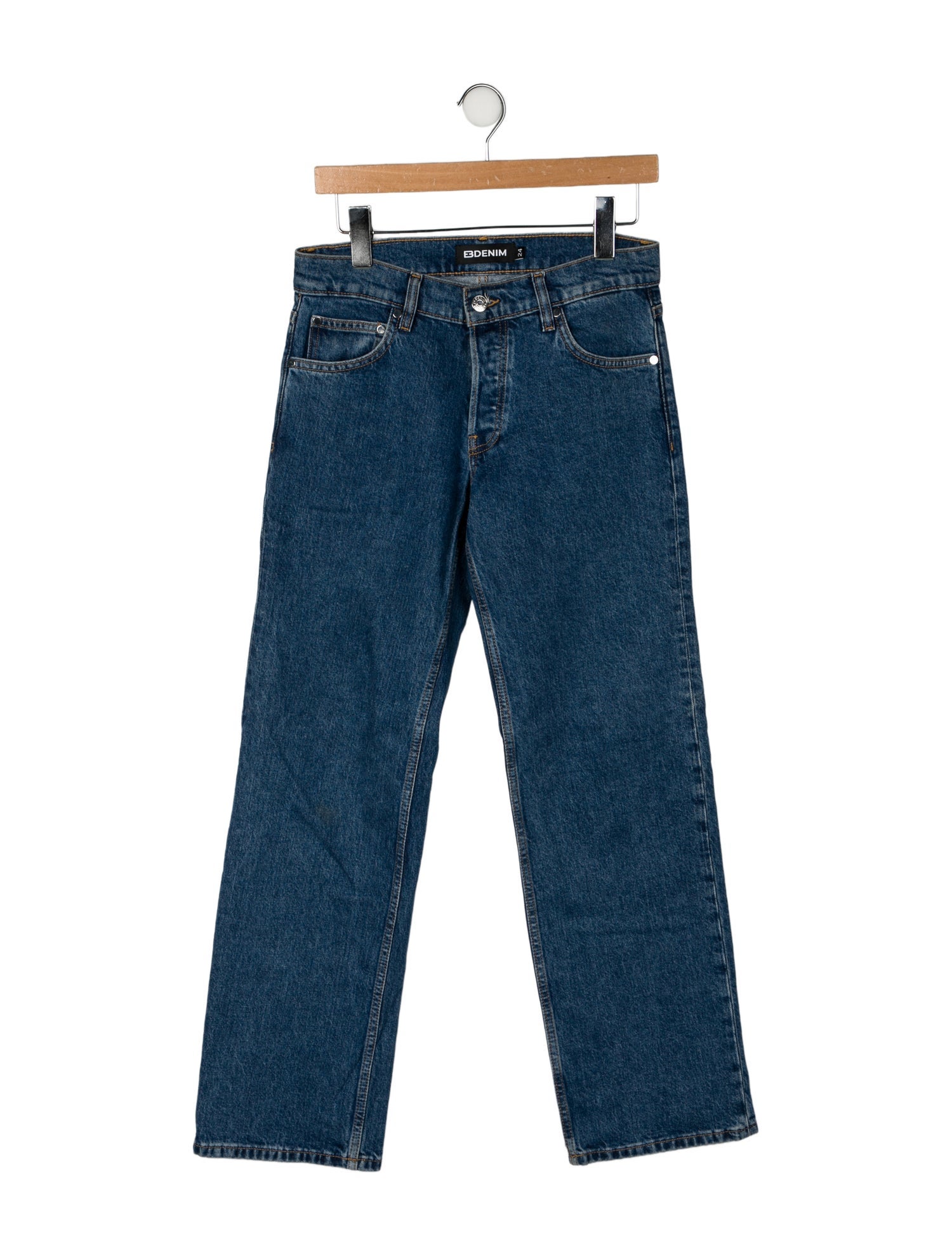 EB DENIM Mid-Rise Wide Leg Jeans