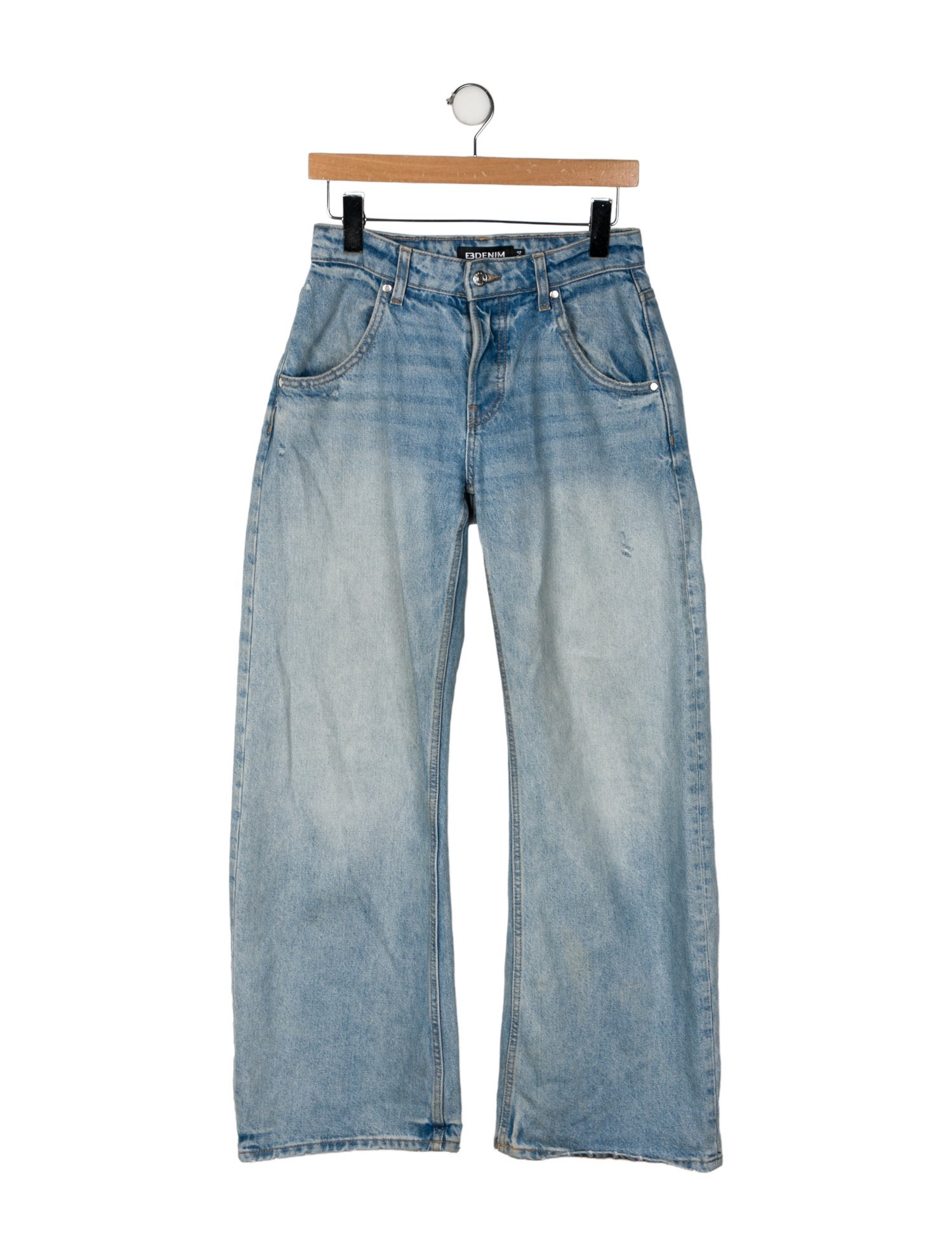 EB DENIM Mid-Rise Wide Leg Jeans