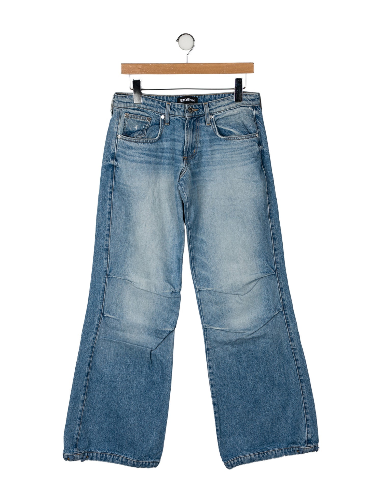 EB DENIM Mid-Rise Wide Leg Jeans