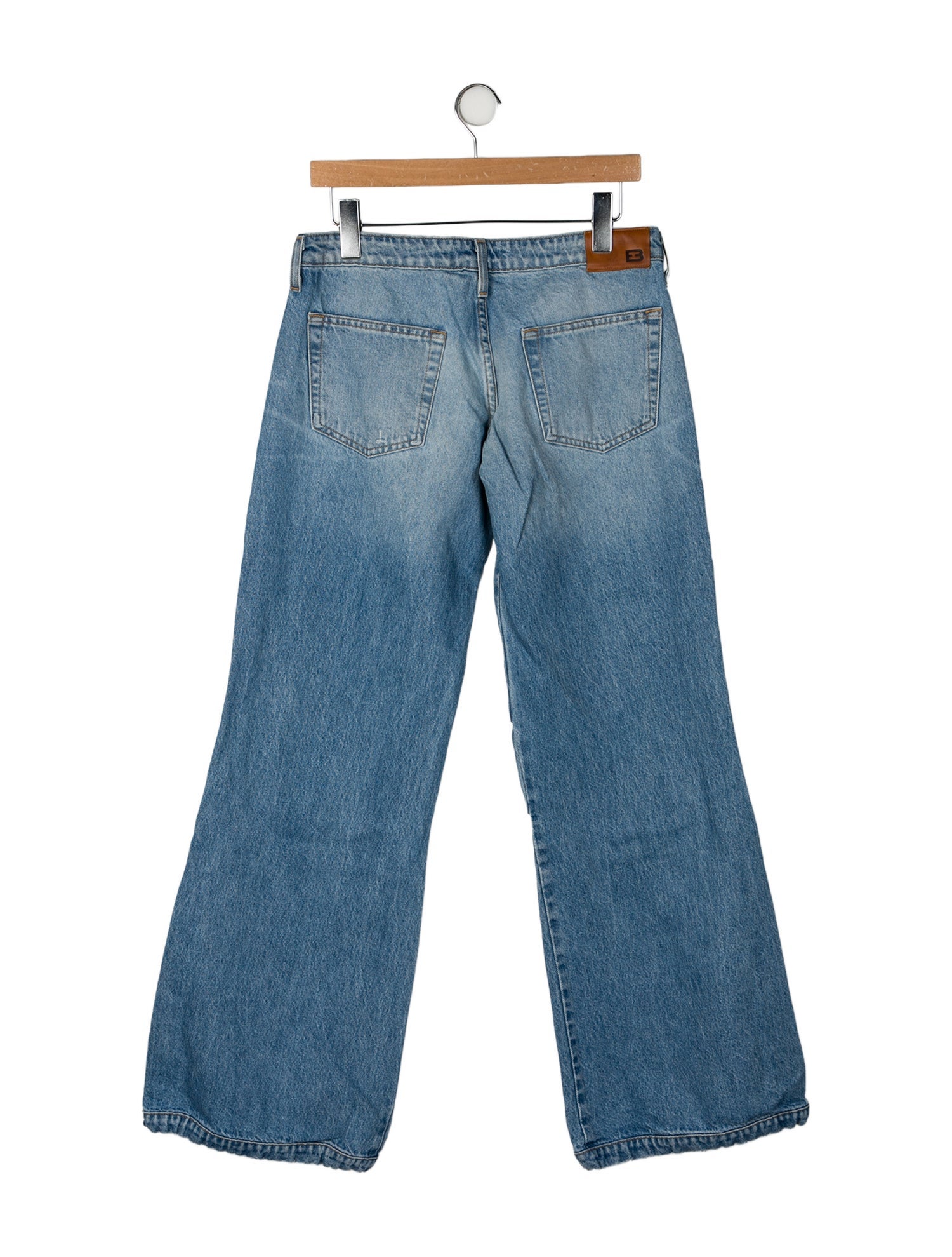 EB DENIM Mid-Rise Wide Leg Jeans