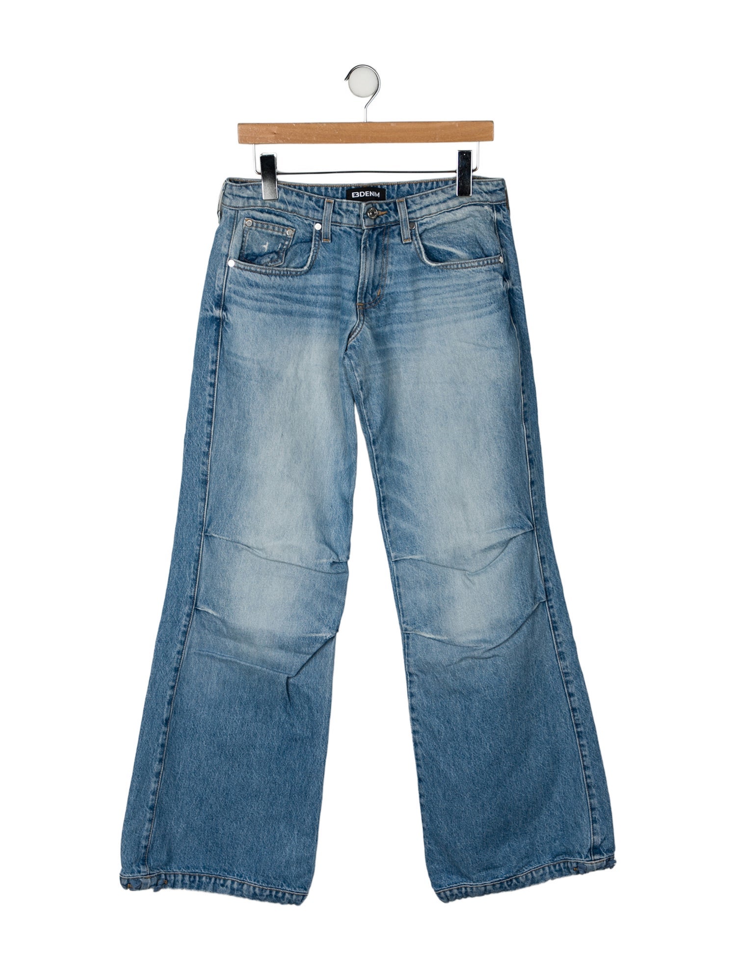 EB DENIM Mid-Rise Wide Leg Jeans