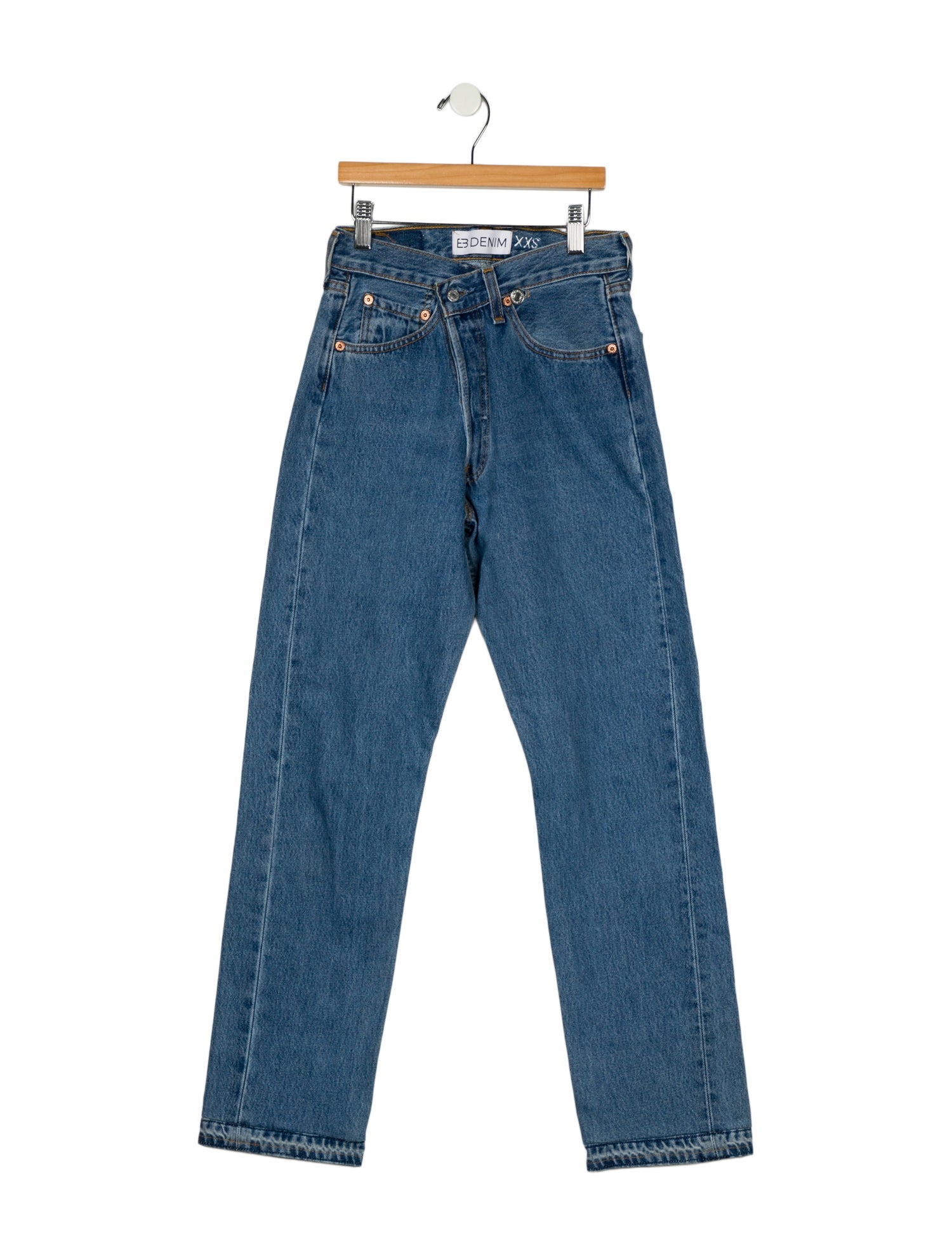 EB DENIM Mid-Rise Straight Leg Jeans