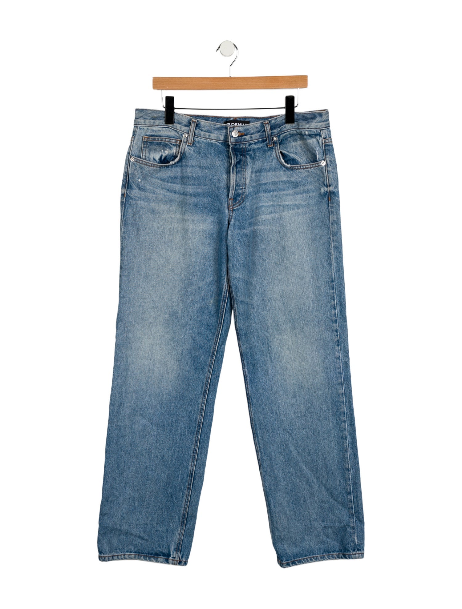 EB DENIM Mid-Rise Wide Leg Jeans