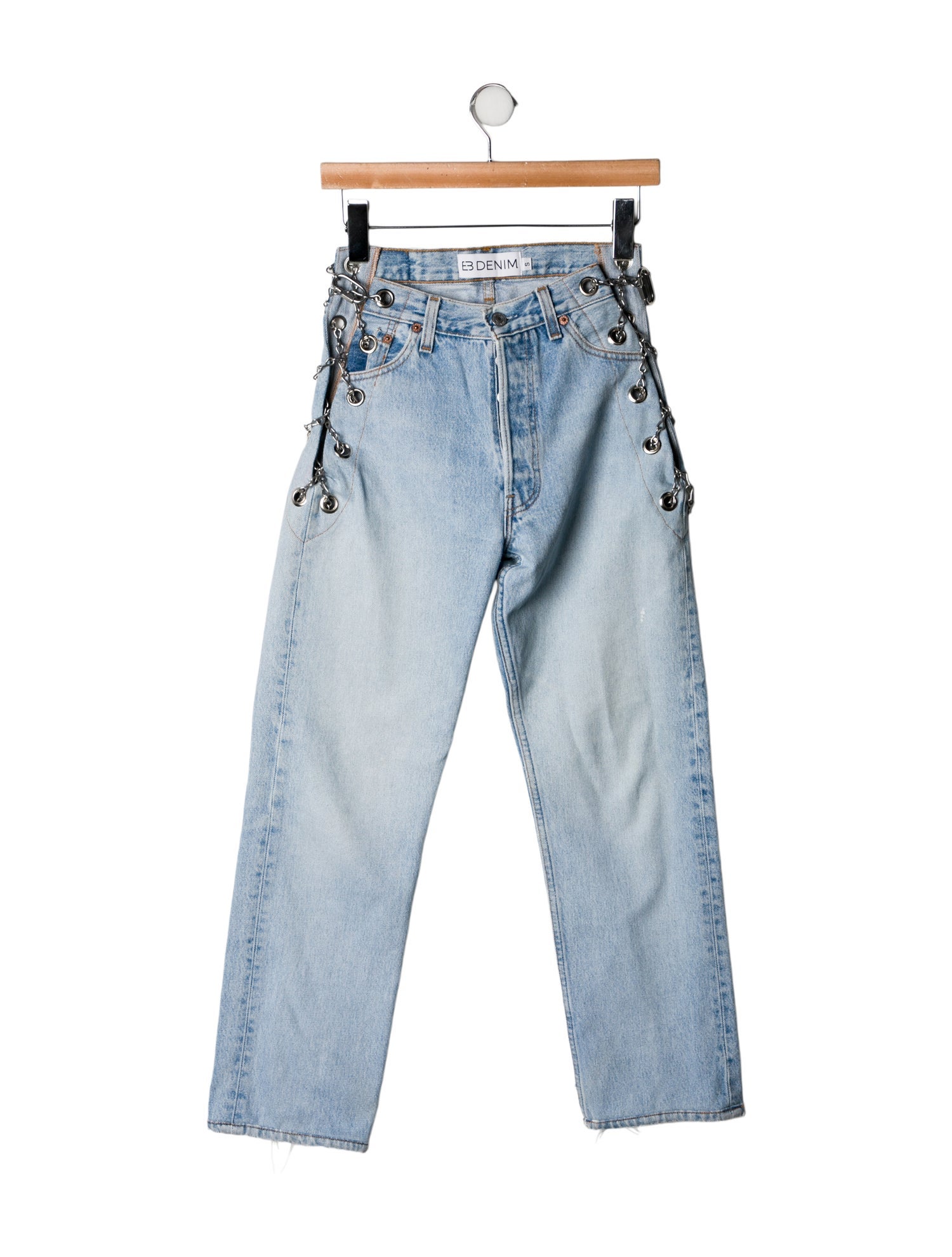 EB DENIM Mid-Rise Straight Leg Jeans