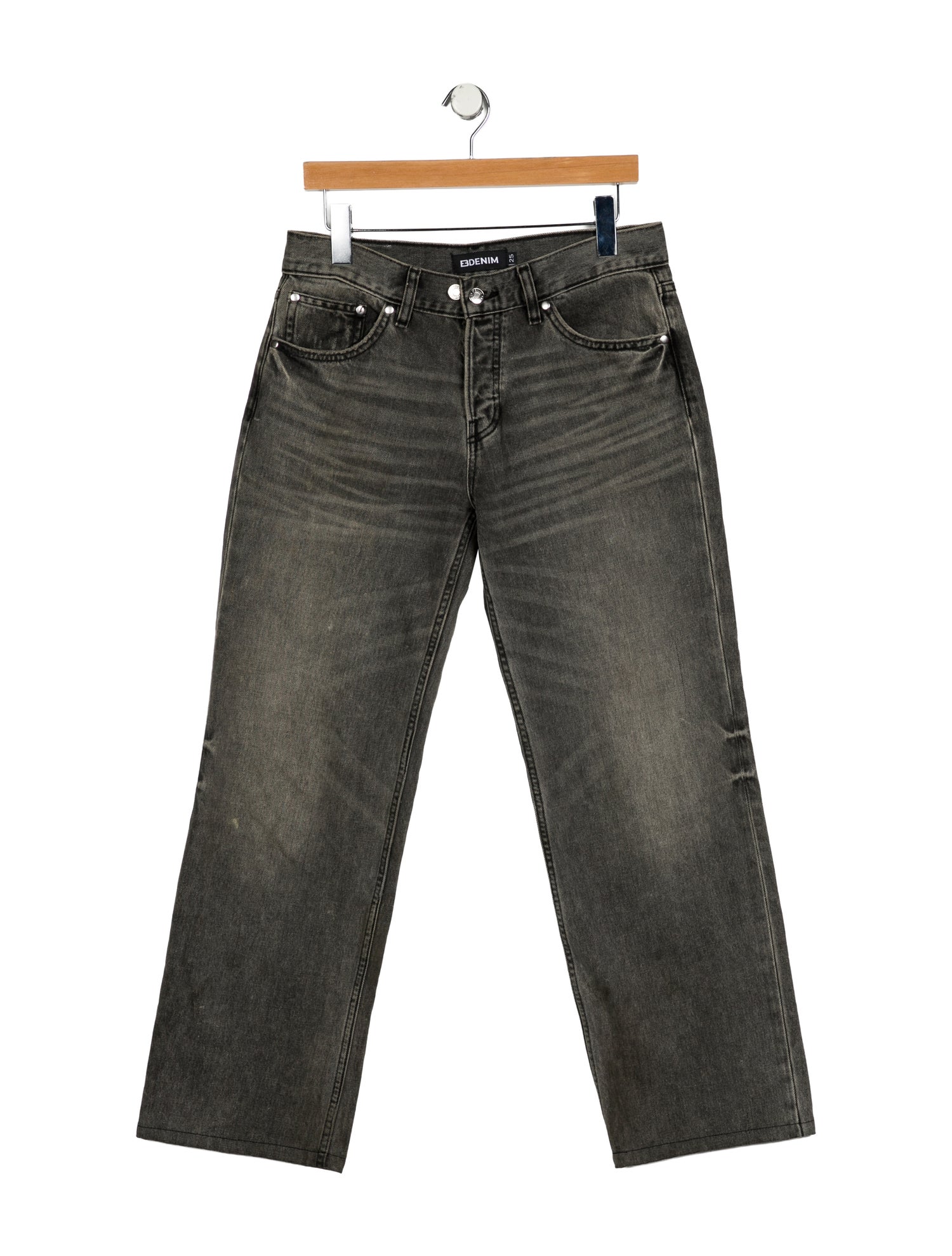 EB DENIM Mid-Rise Wide Leg Jeans