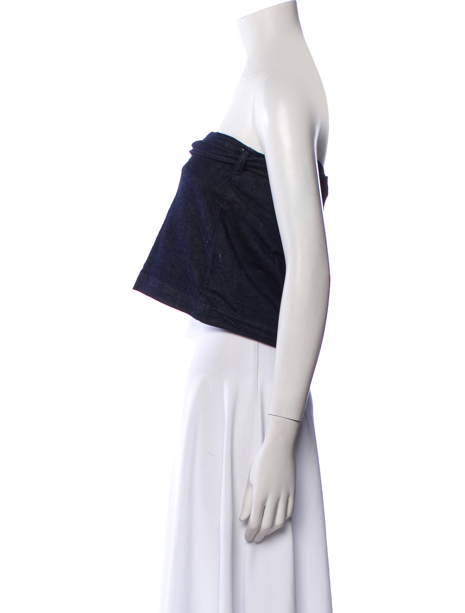 EB DENIM Strapless Crop Top