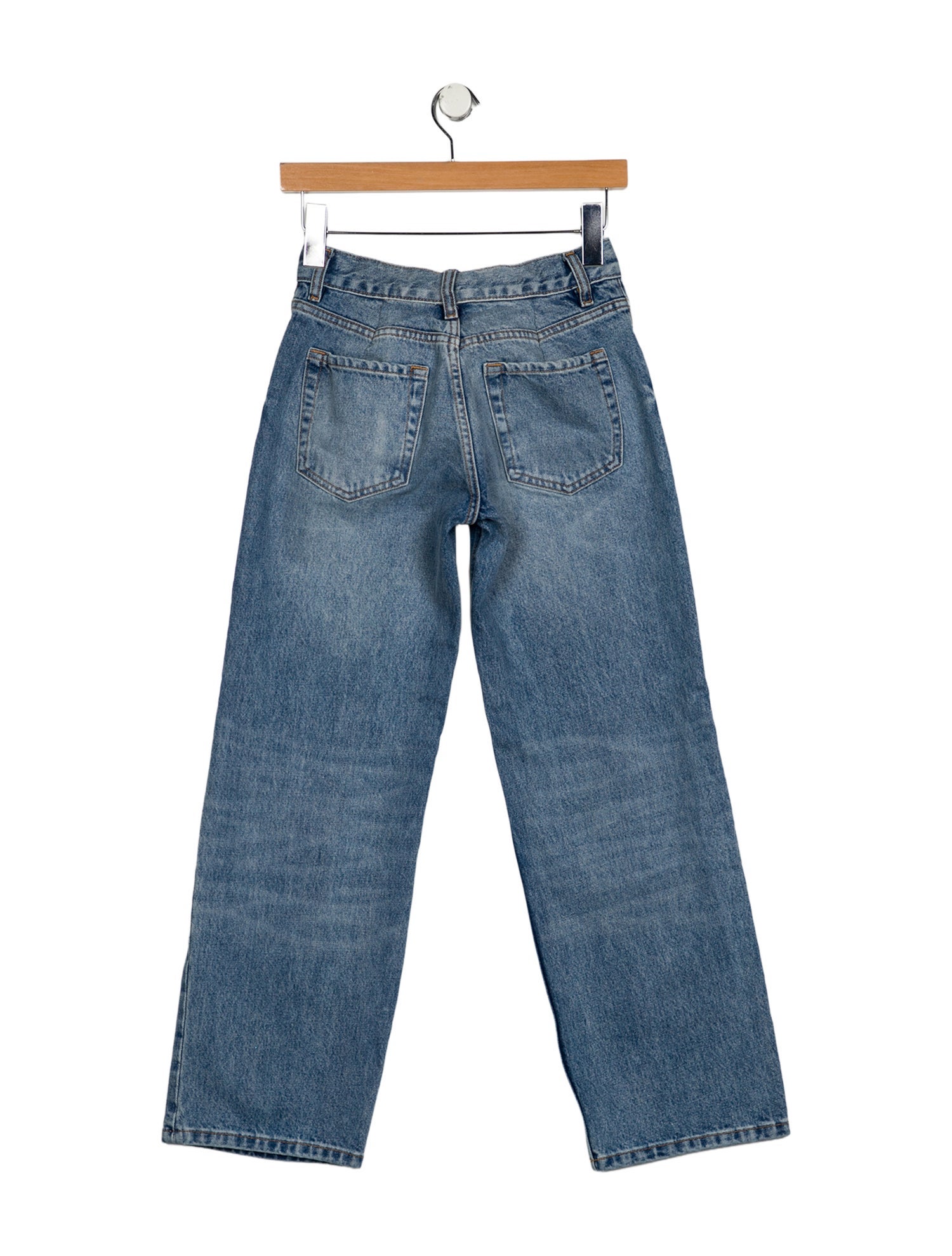 EB DENIM Mid-Rise Wide Leg Jeans