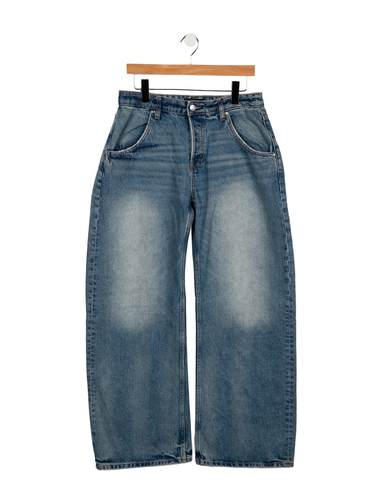 EB DENIM Mid-Rise Wide Leg Jeans