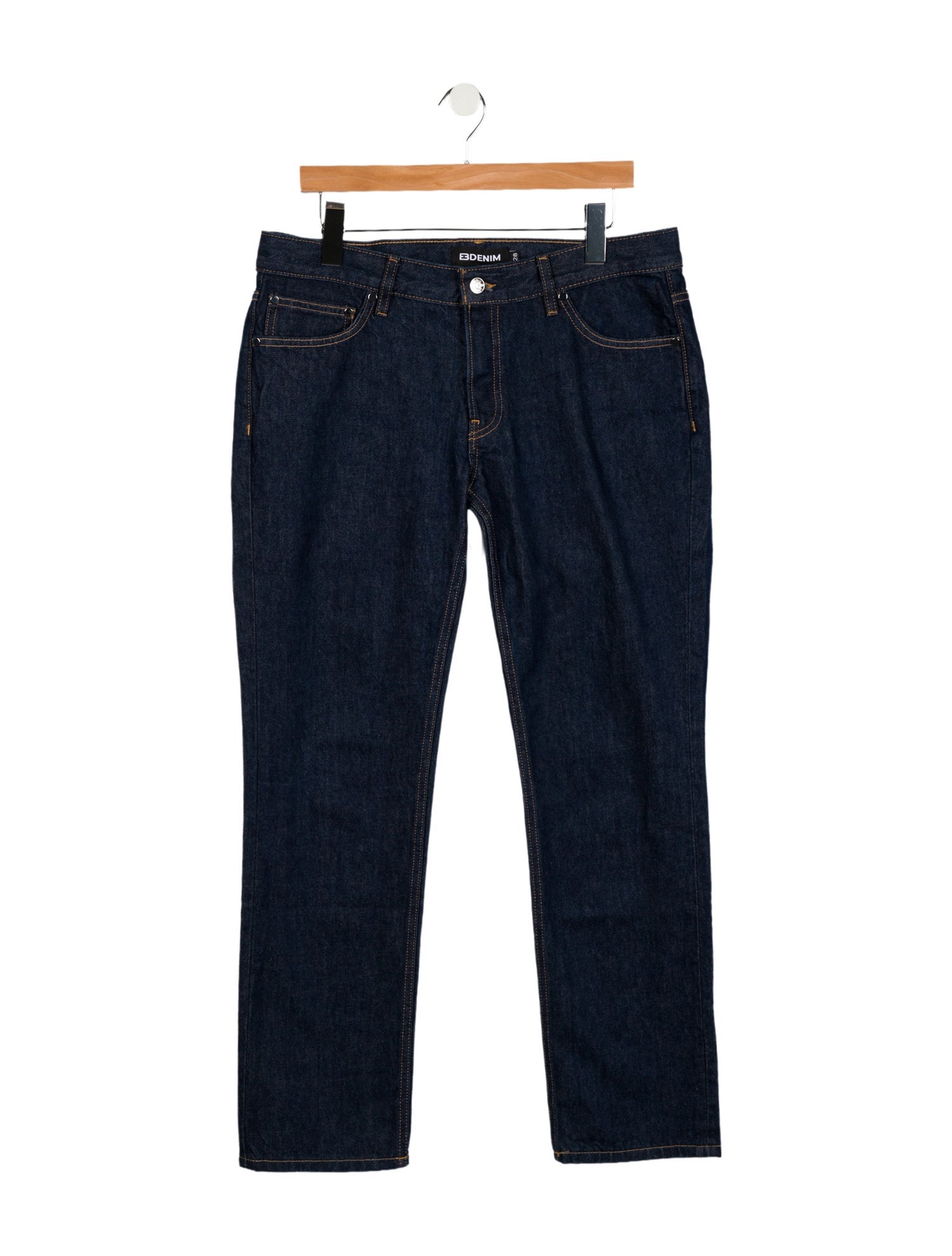 EB DENIM Mid-Rise Straight Leg Jeans