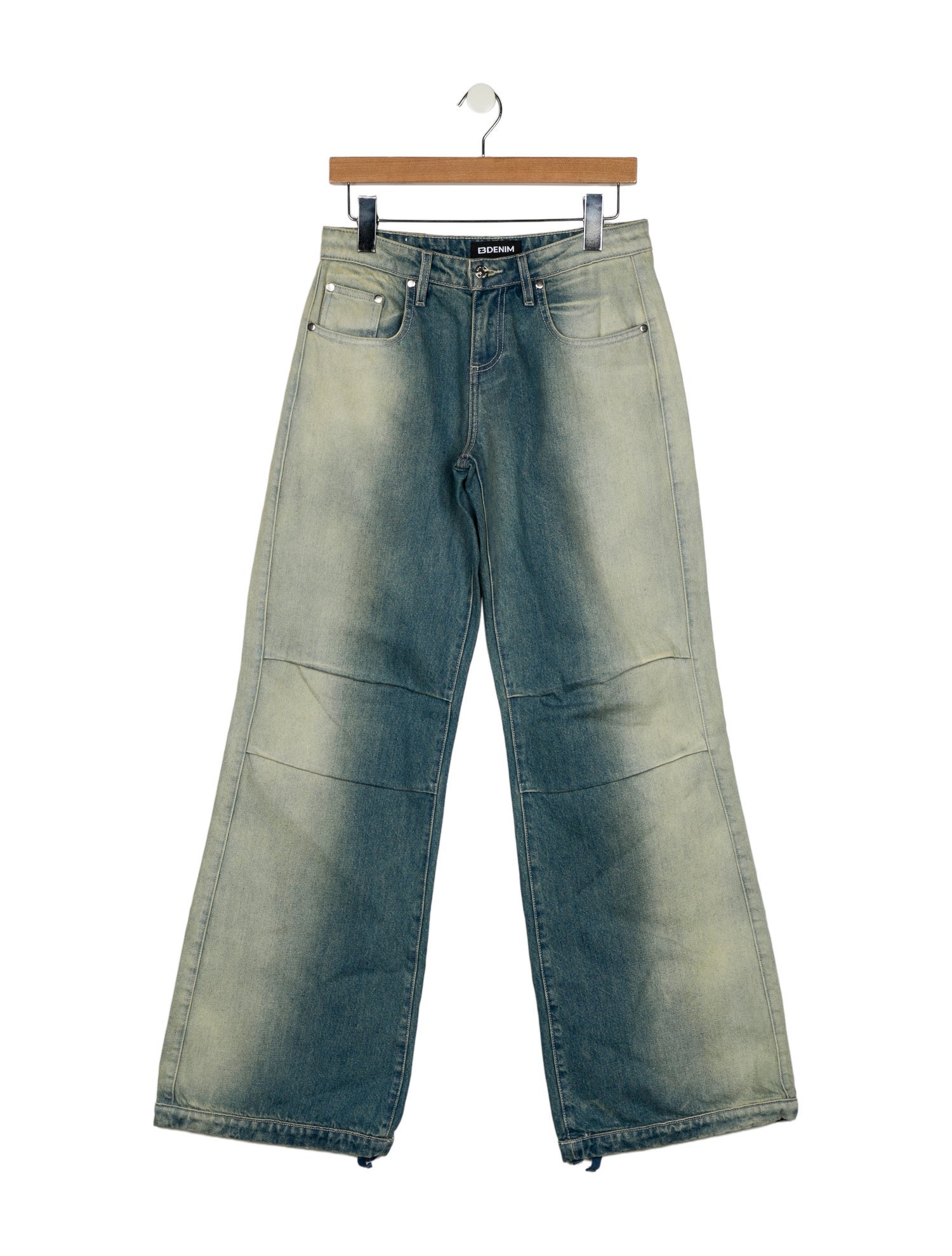 EB DENIM Mid-Rise Wide Leg Jeans