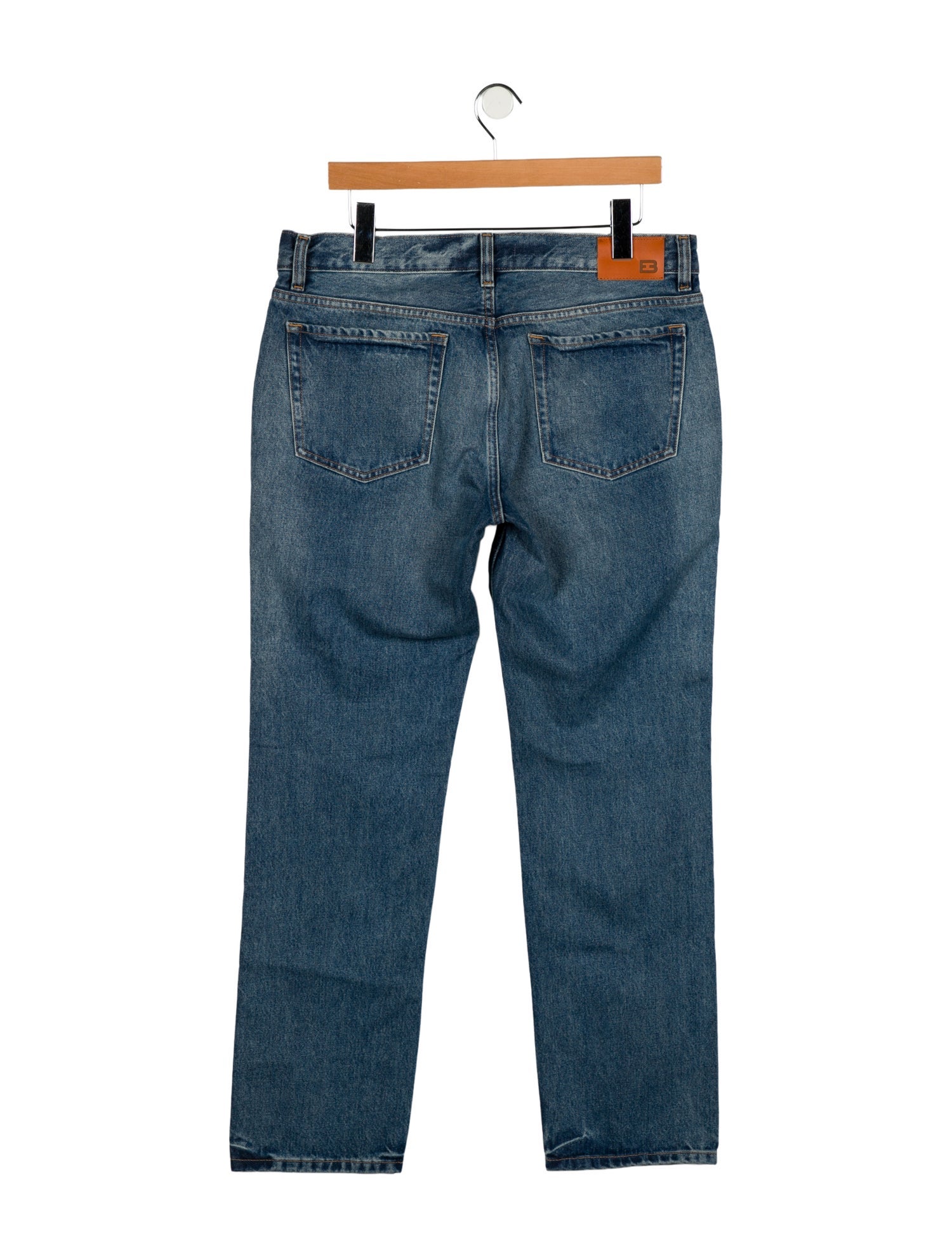 EB DENIM Mid-Rise Straight Leg Jeans