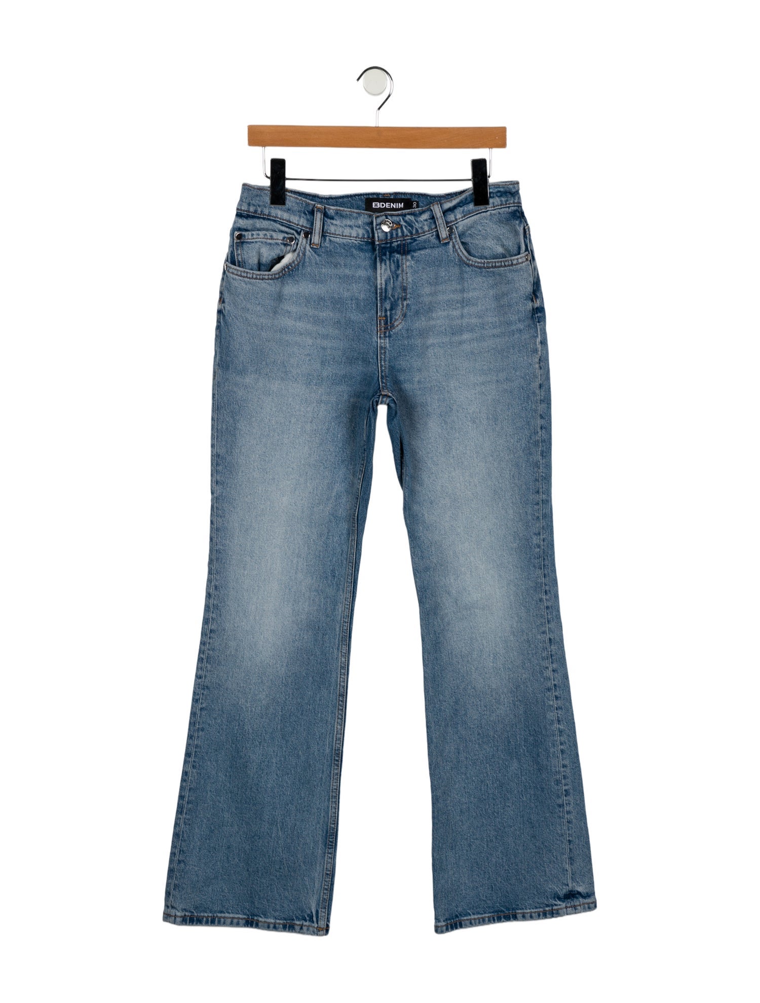 EB DENIM Mid-Rise Wide Leg Jeans