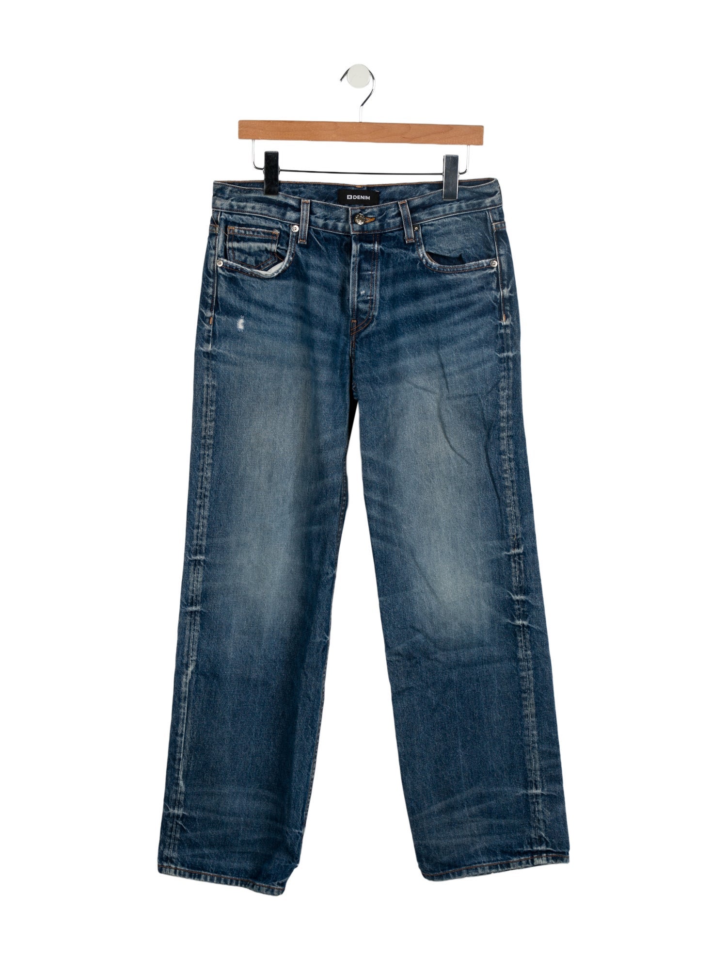 EB DENIM Mid-Rise Wide Leg Jeans