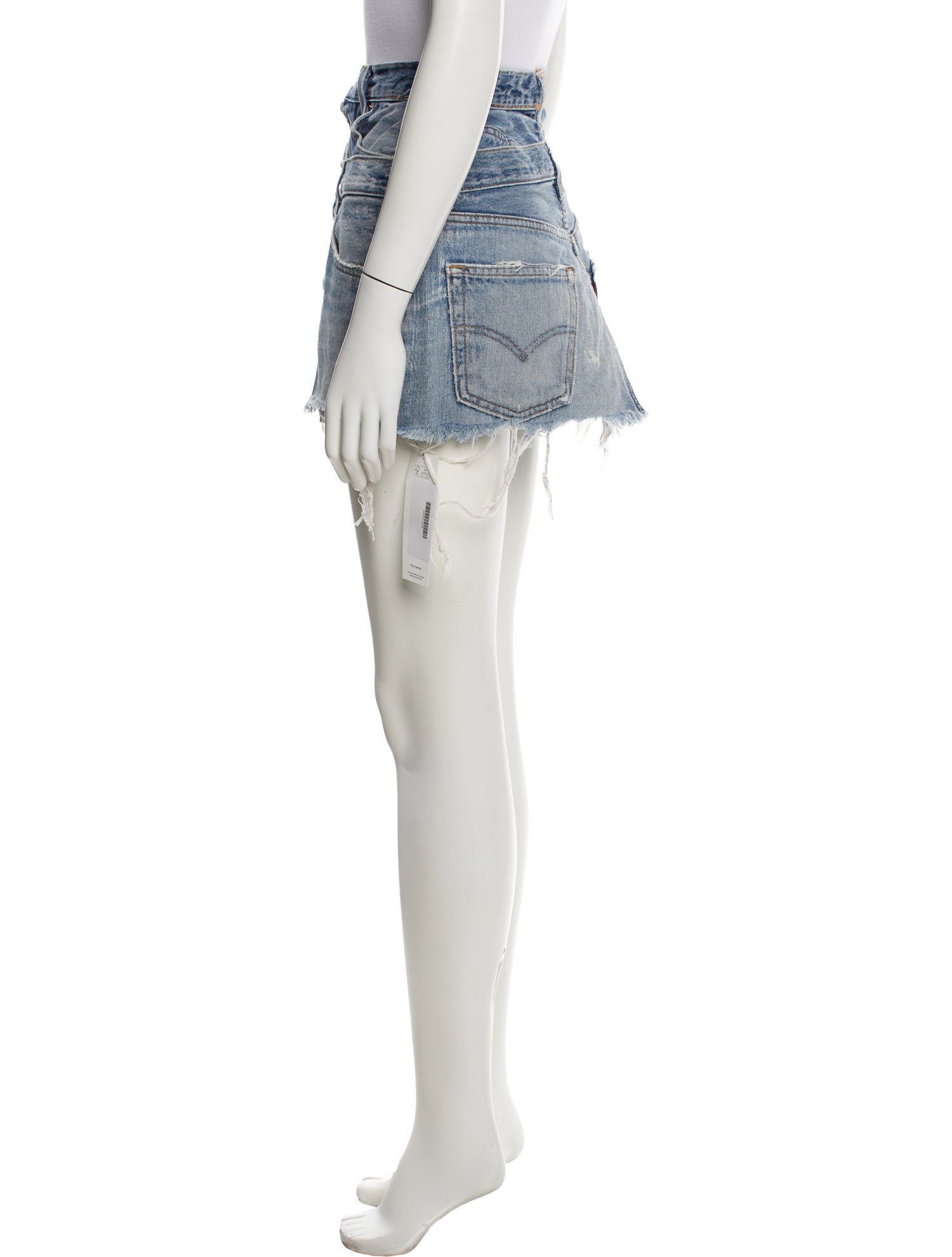 EB DENIM Distressed Accents Mini Skirt