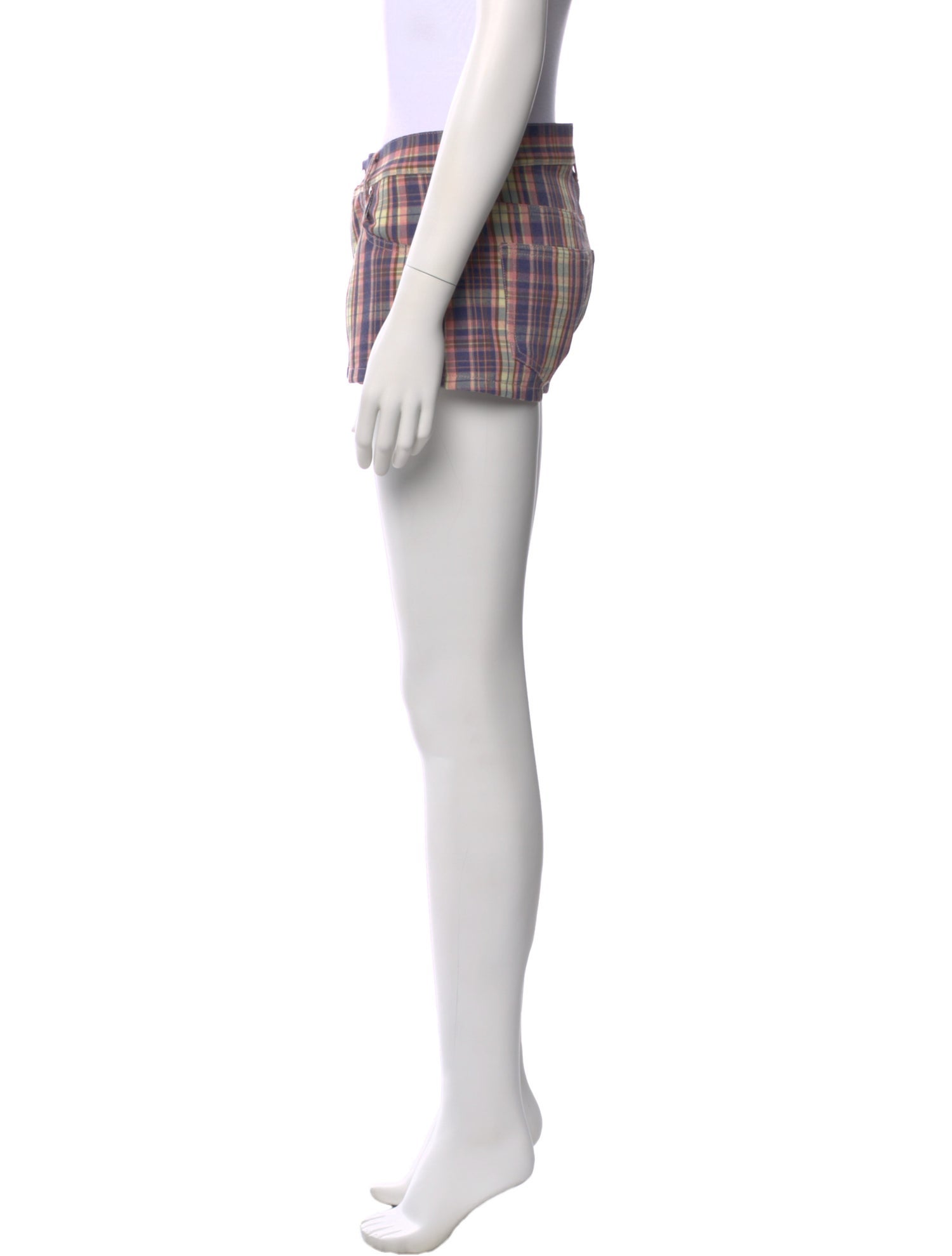 EB DENIM Plaid Print Mini Shorts w/ Tags