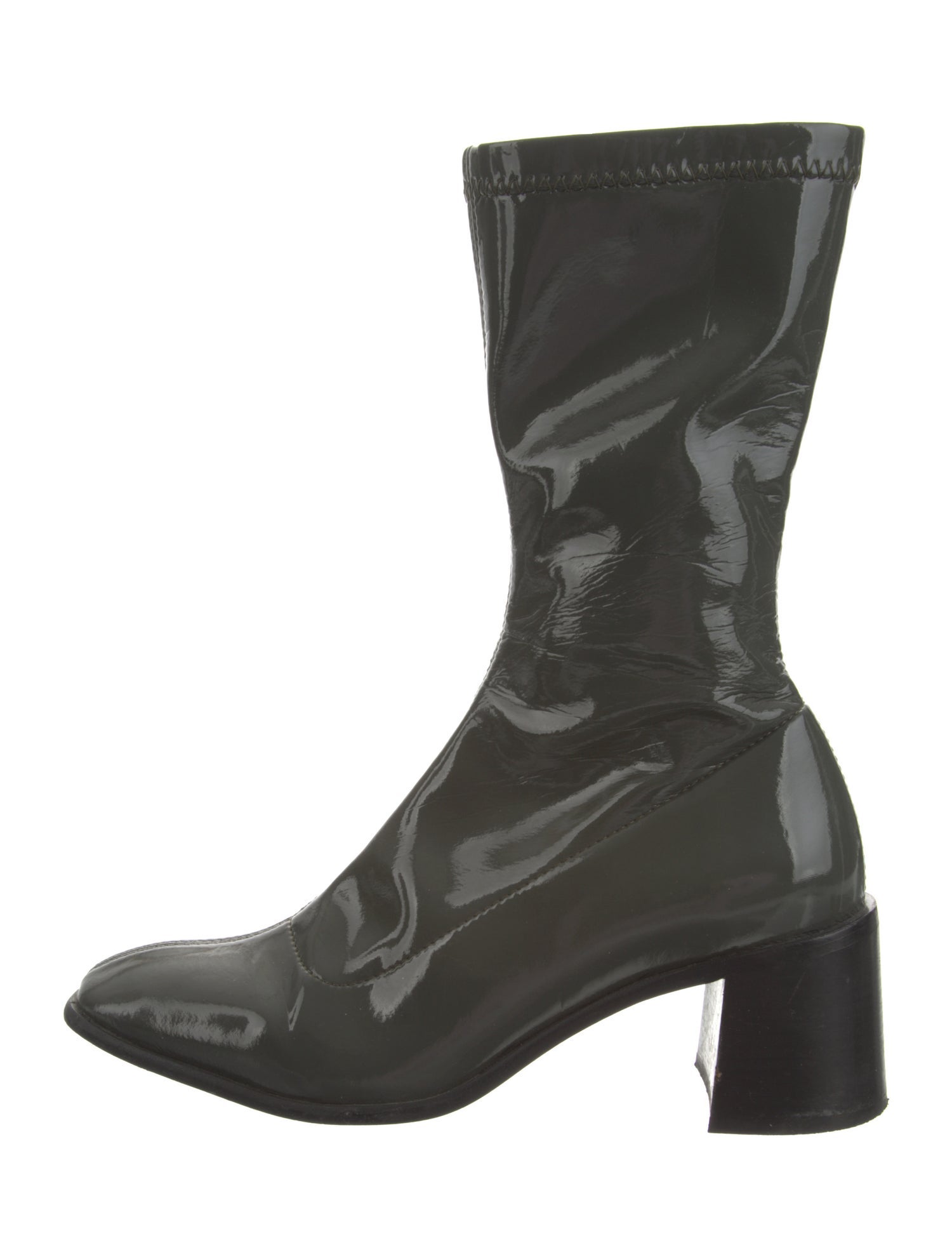 EB by Miista Patent Leather Sock Boots