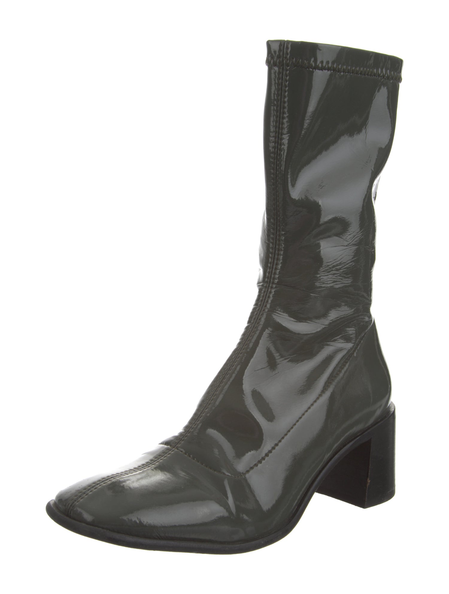 EB by Miista Patent Leather Sock Boots