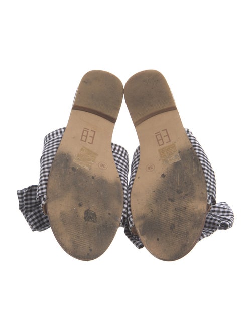 EB by Miista Leather Plaid Print Slides
