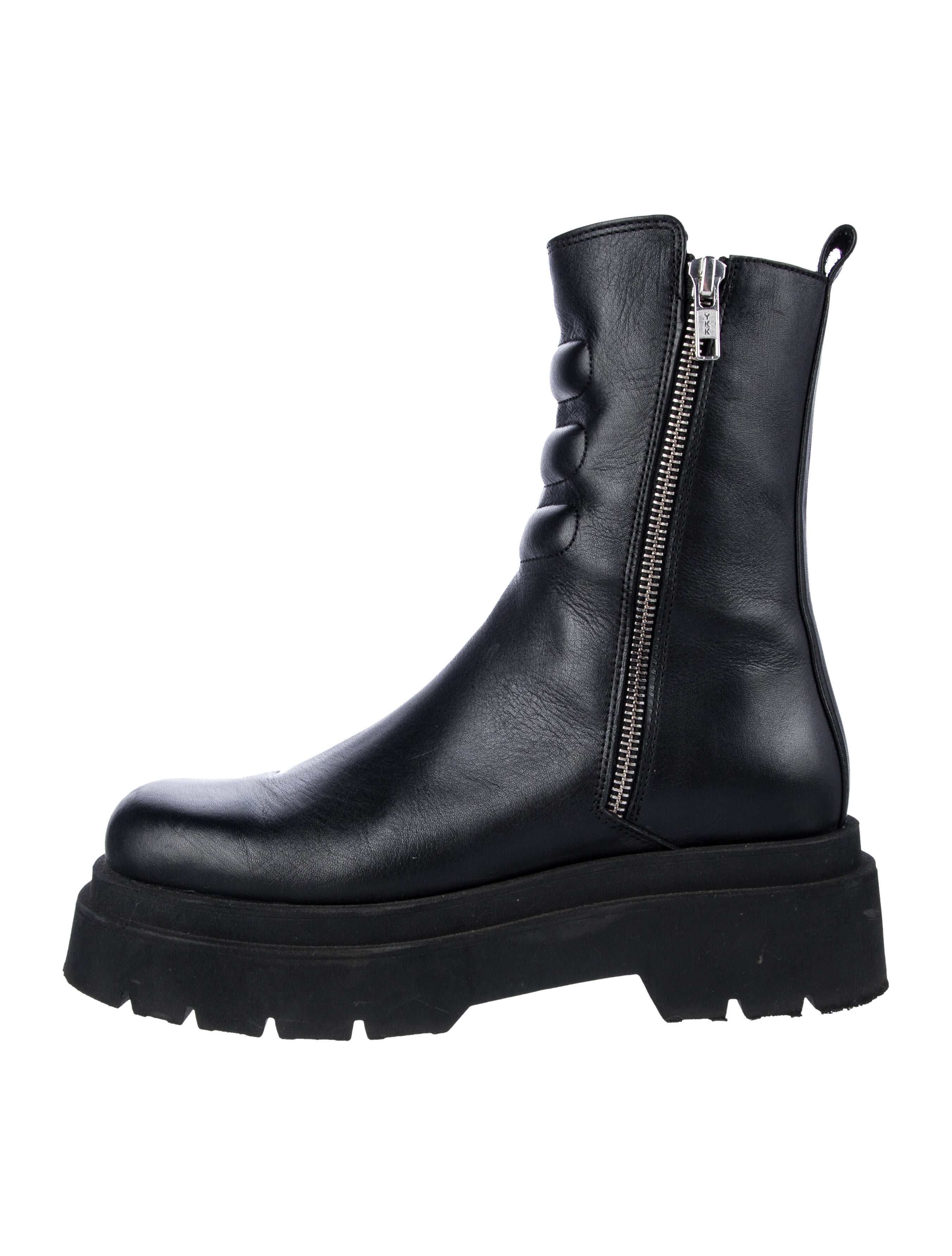 EB by Miista Leather Combat Boots