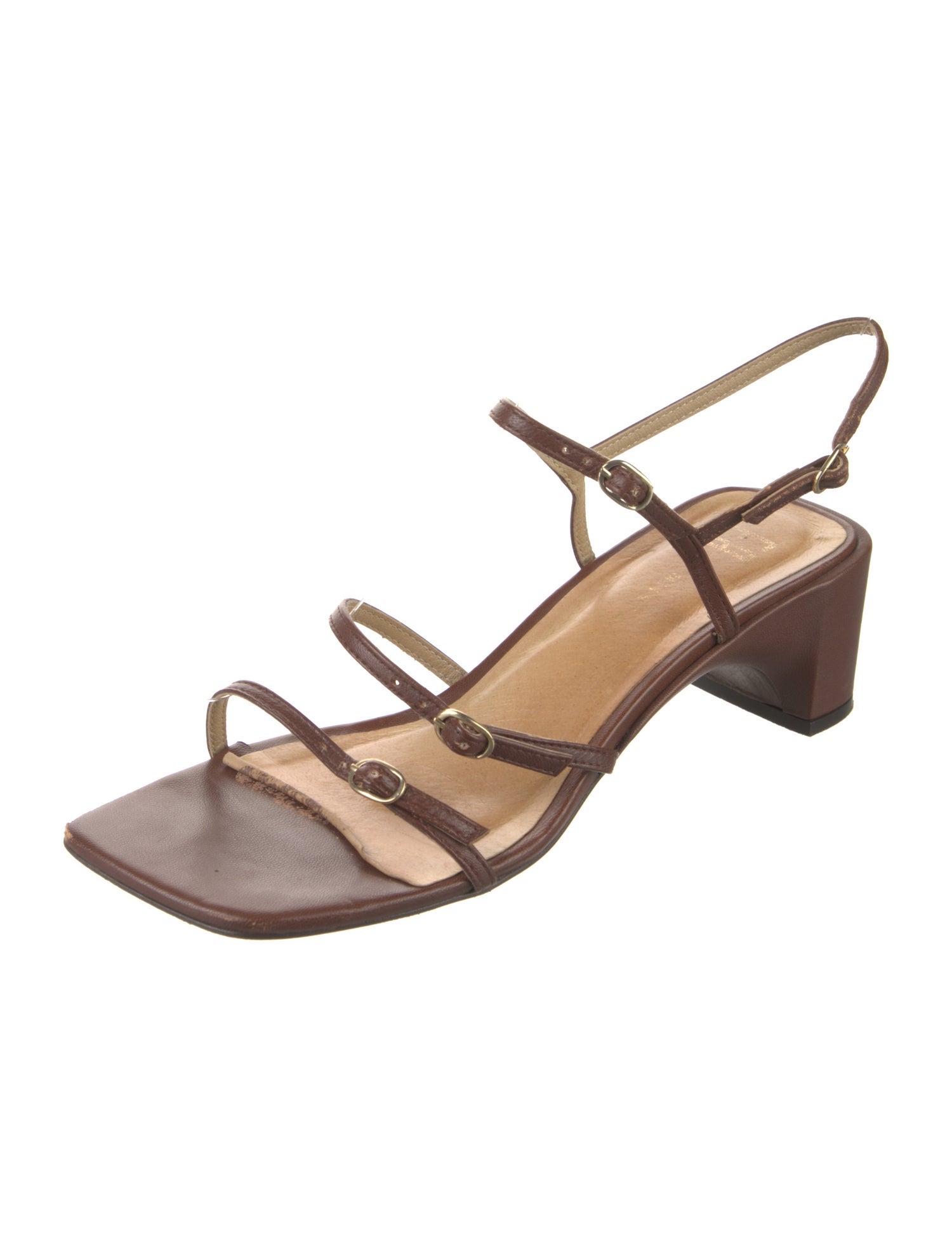 EB by Miista Leather Slingback Sandals